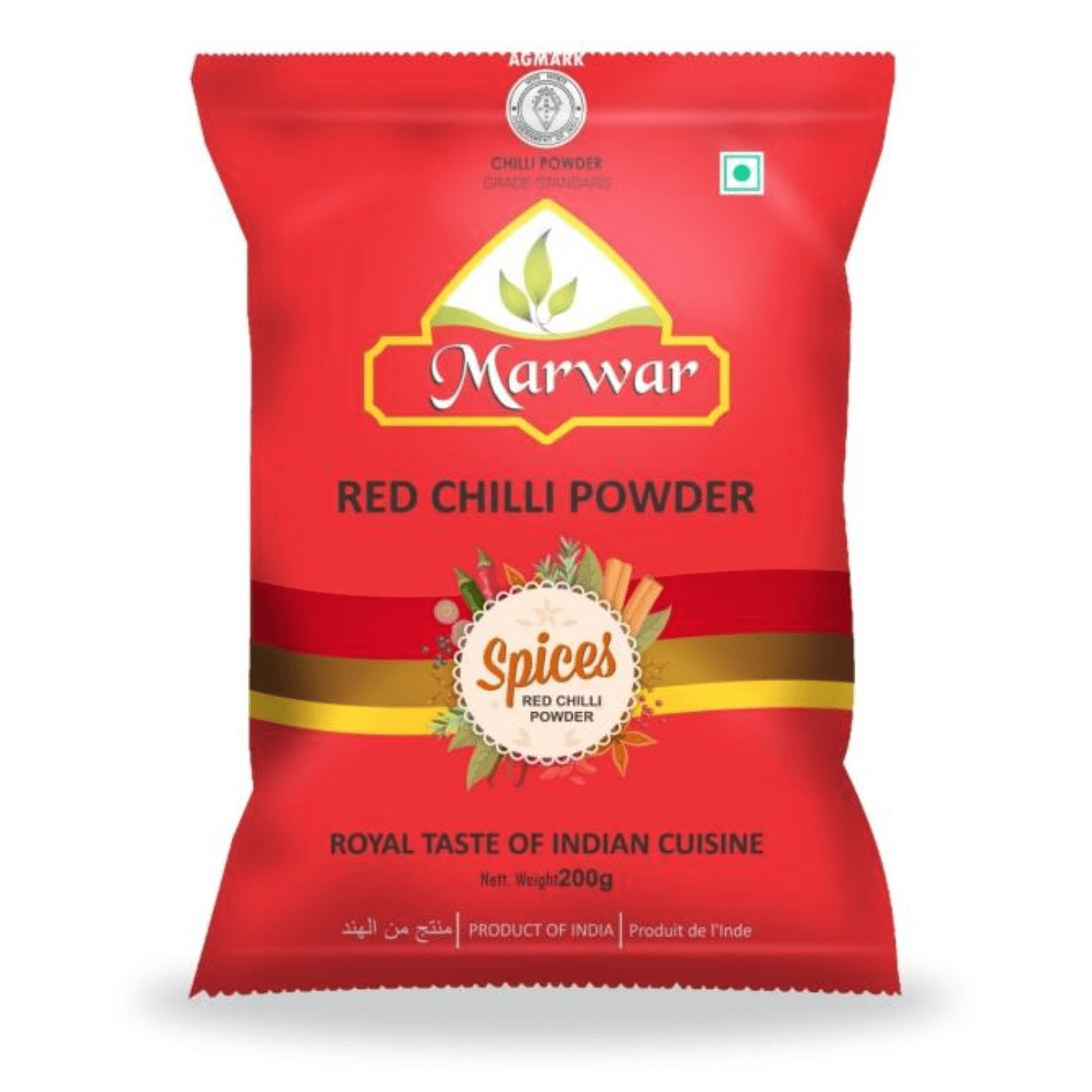 Marwar Red Chili Lal Mirchi  Red Chilly Powder, Agmark Grade 500g