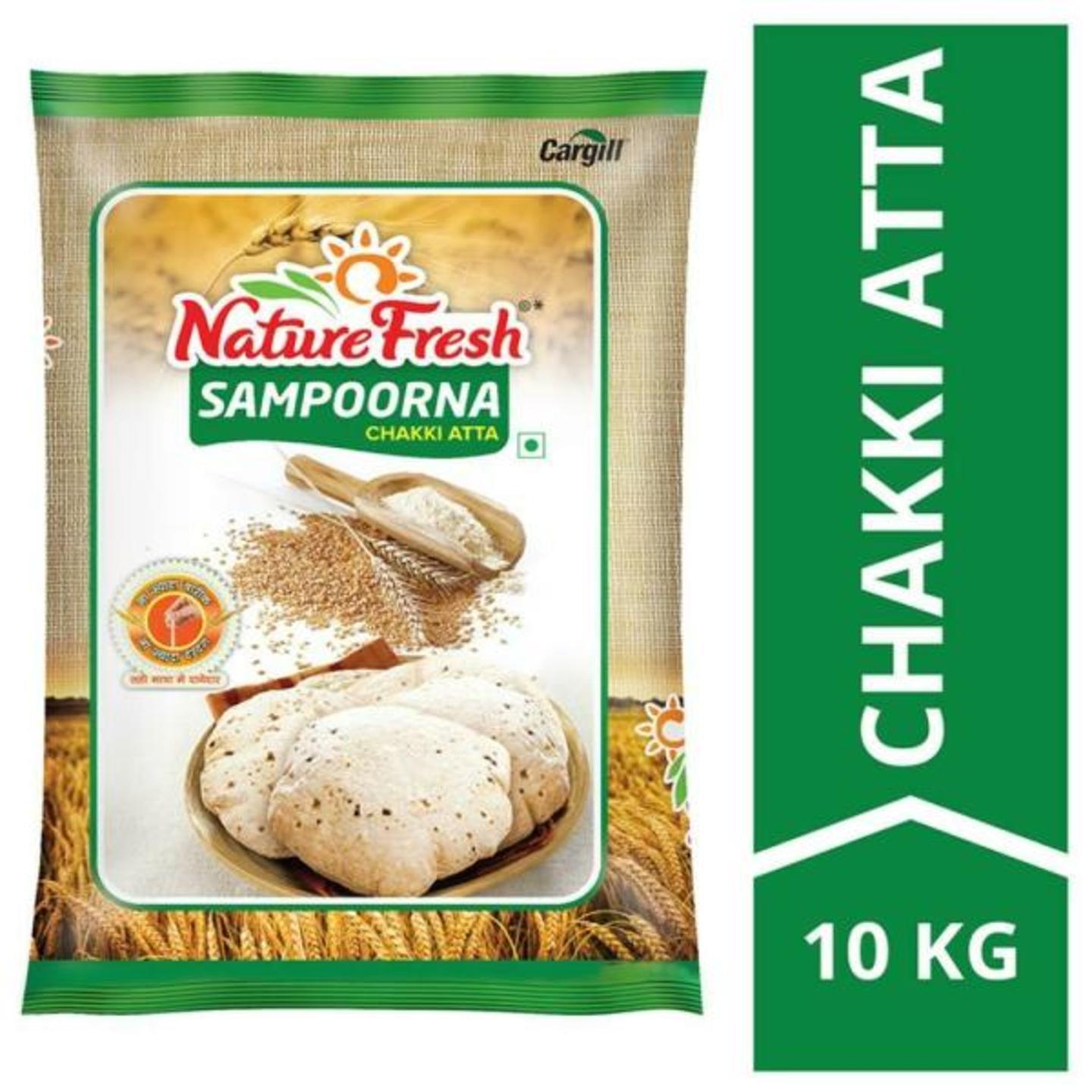 Nature Fresh Sampoorna Chakki Whole Wheat Atta 10 kg