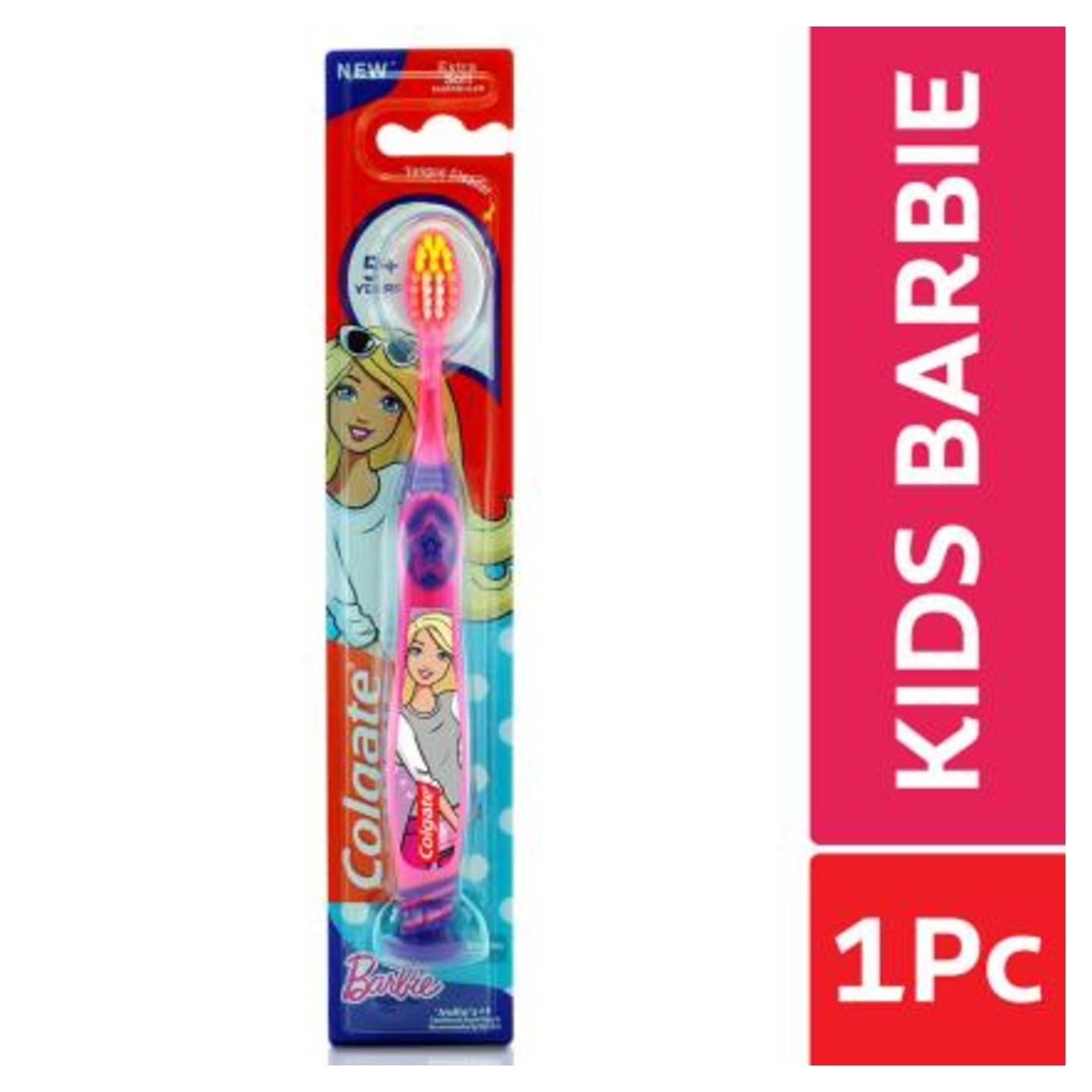 Colgate Barbie Extra Soft Kids Toothbrush with Tongue Cleaner 5+ Years PM.BM