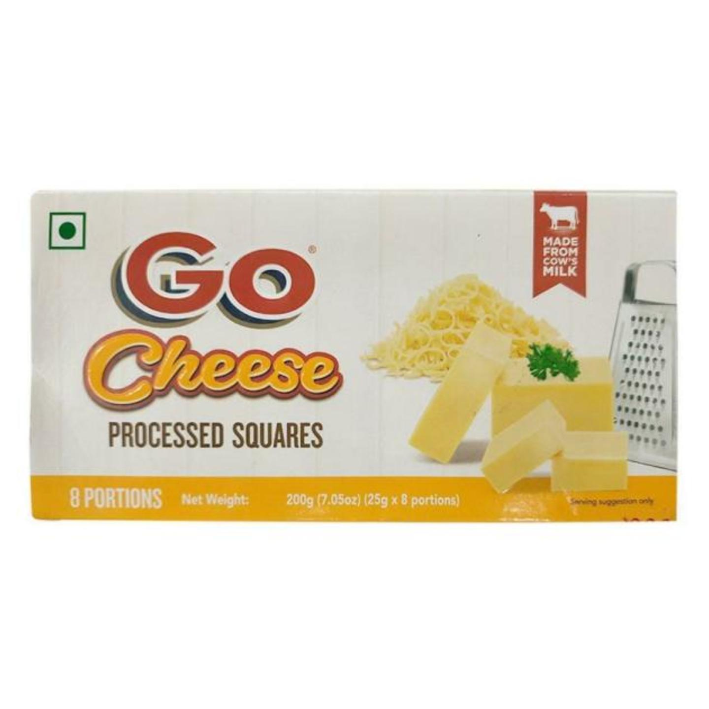 Go Processed Cheese Squares 200 g (Carton)