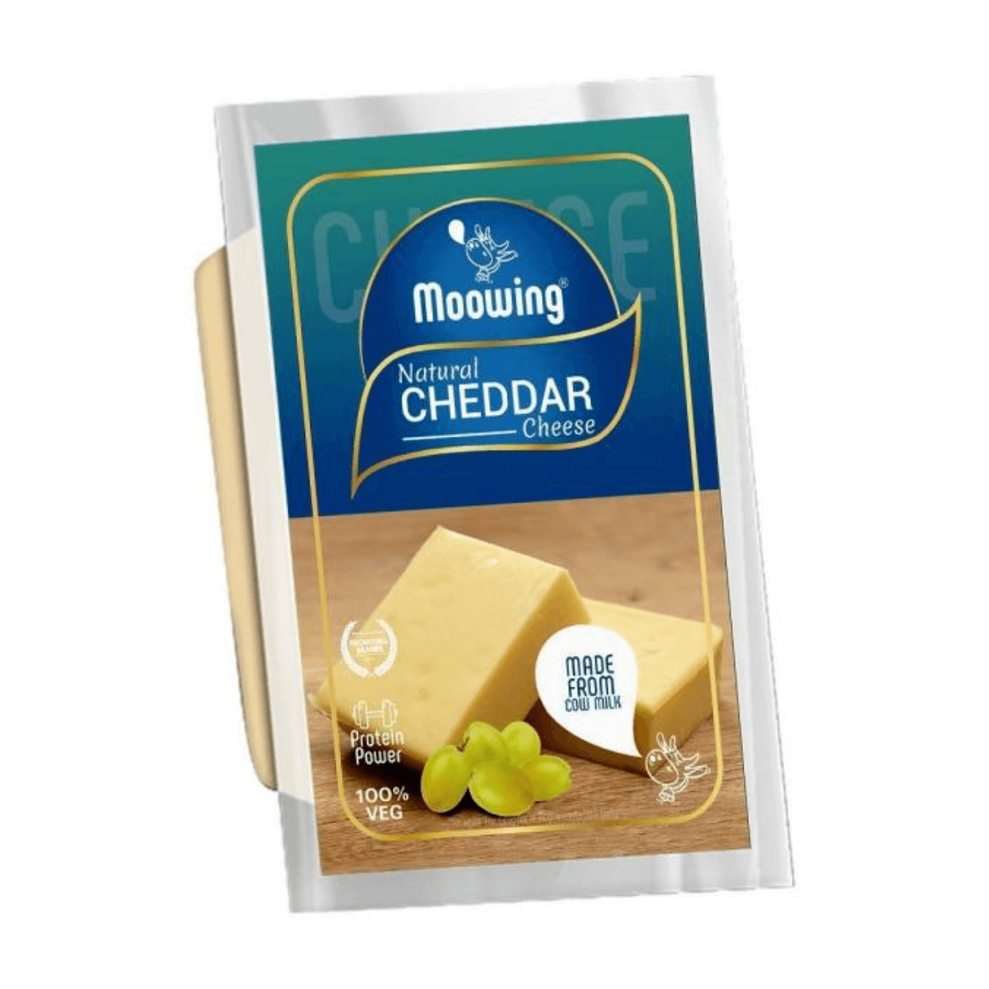 Moowing Natural Cheddar Cheese Block 200 g (Pouch)