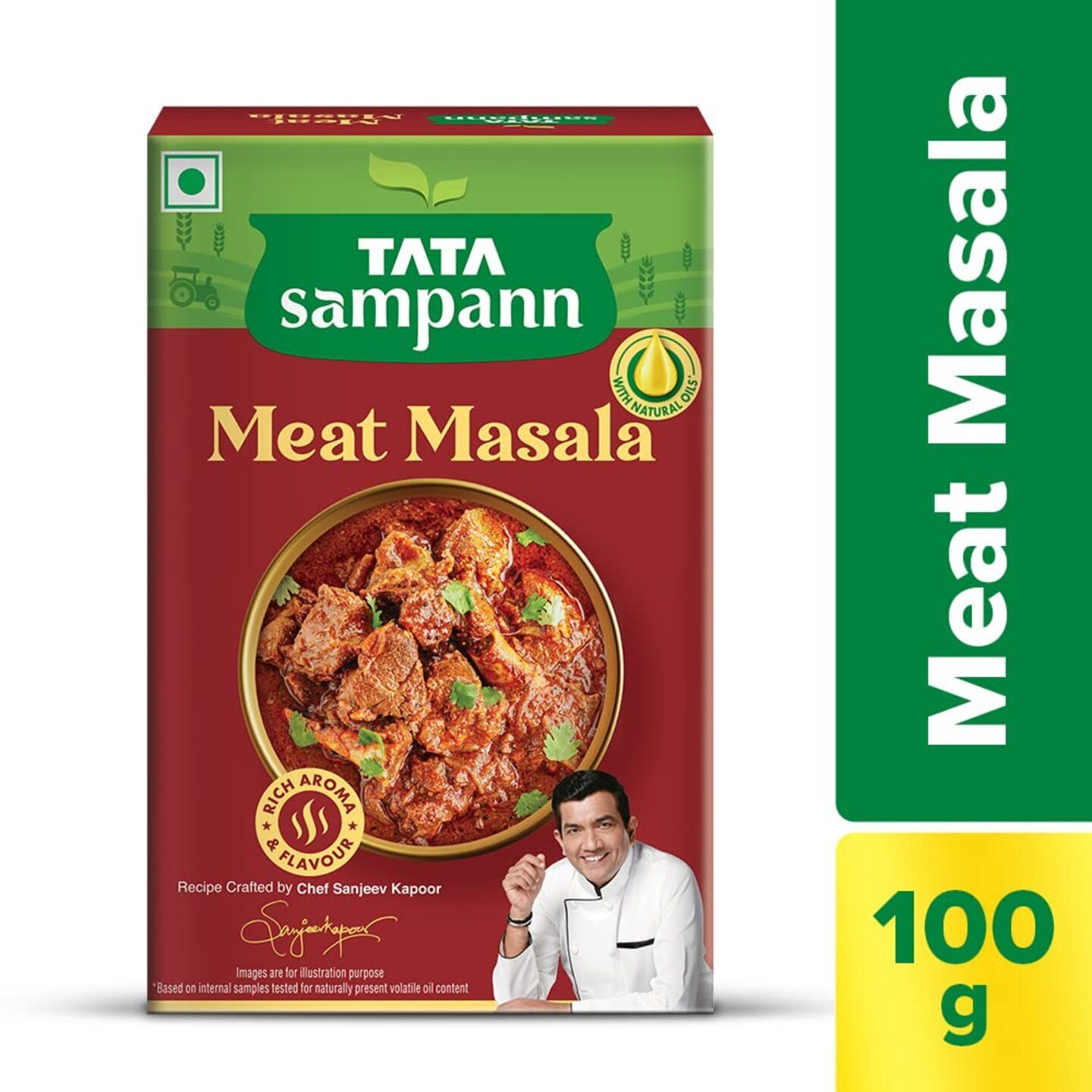 Tata Sampann Meat Masala with Natural Oils, Crafted by Chef Sanjeev Kapoor, 100g