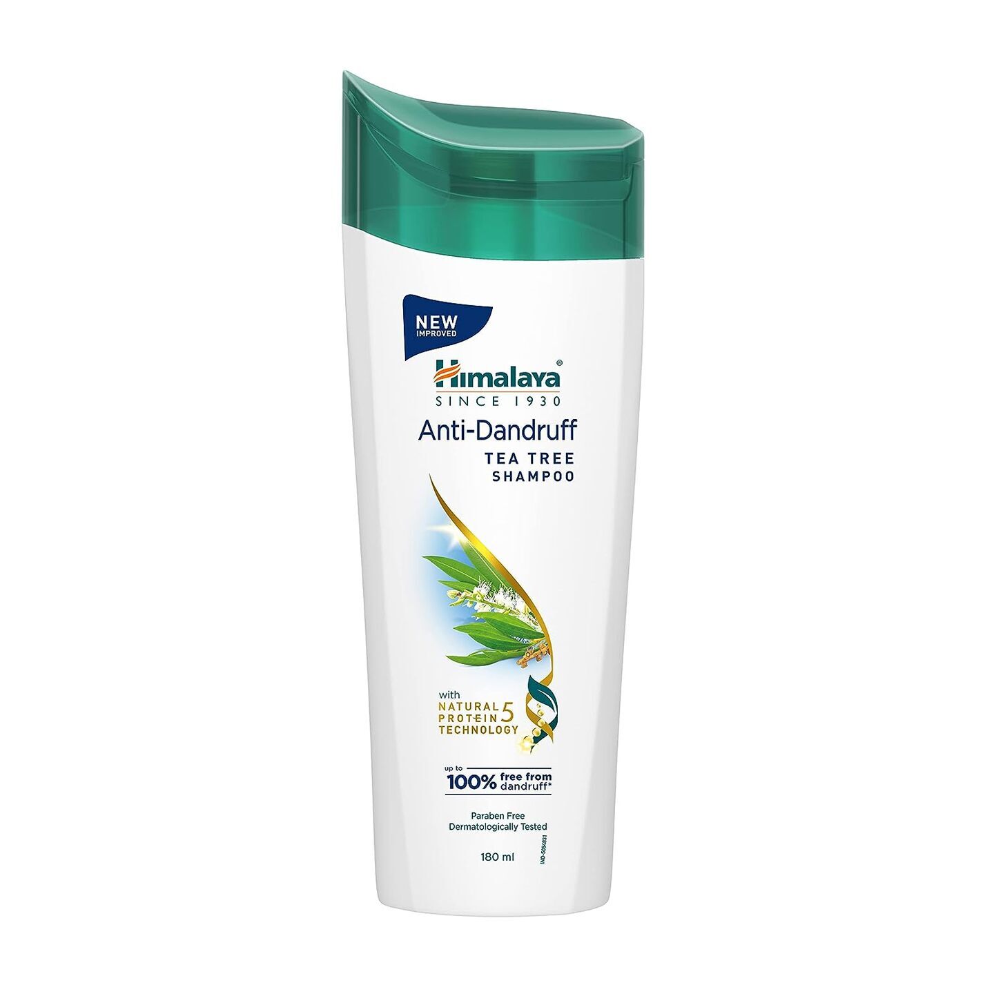 Himalaya Anti-Dandruff Tea Tree Shampoo, Removes up to 100 Dandruff, Soothes Scalp & Nourishes Hair, with Tea Tree oil and Aloe Vera, for men and women, 180ml