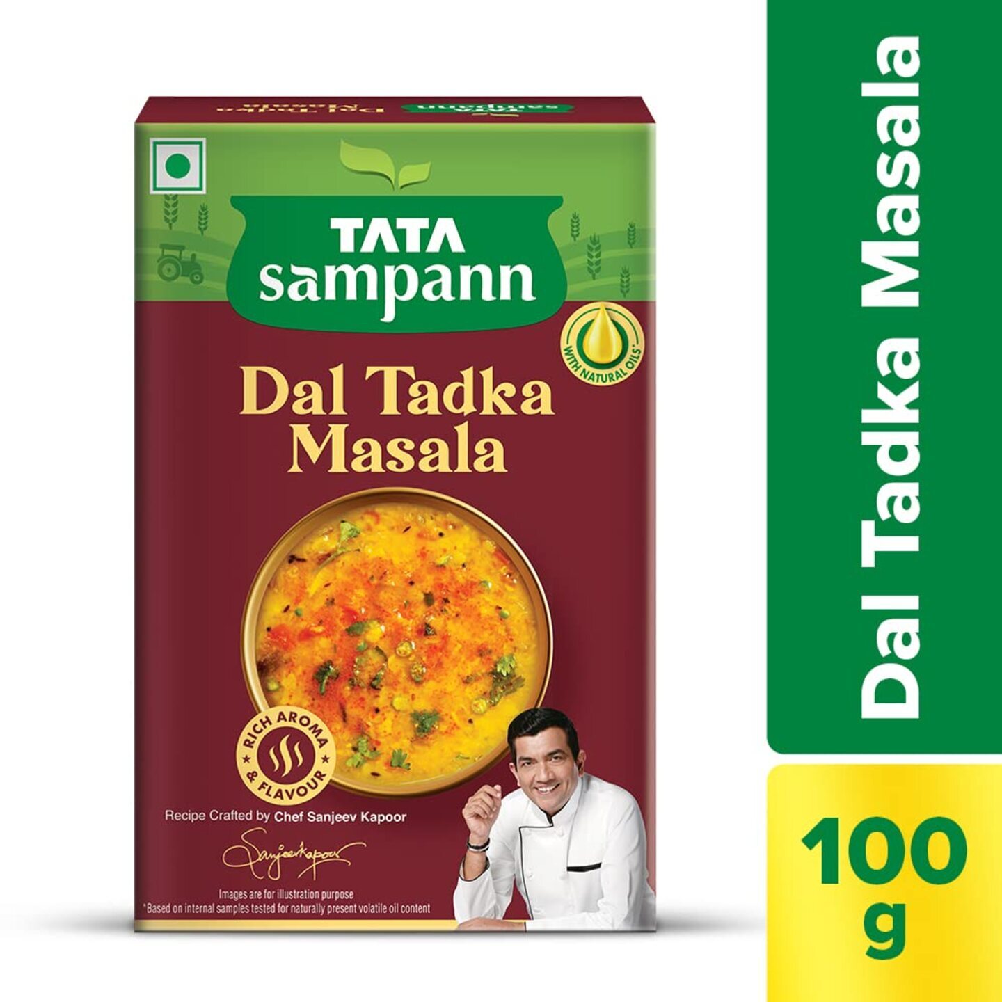 Tata Sampann Dal Tadka Masala with Natural Oils, Crafted by Chef Sanjeev Kapoor, 100g