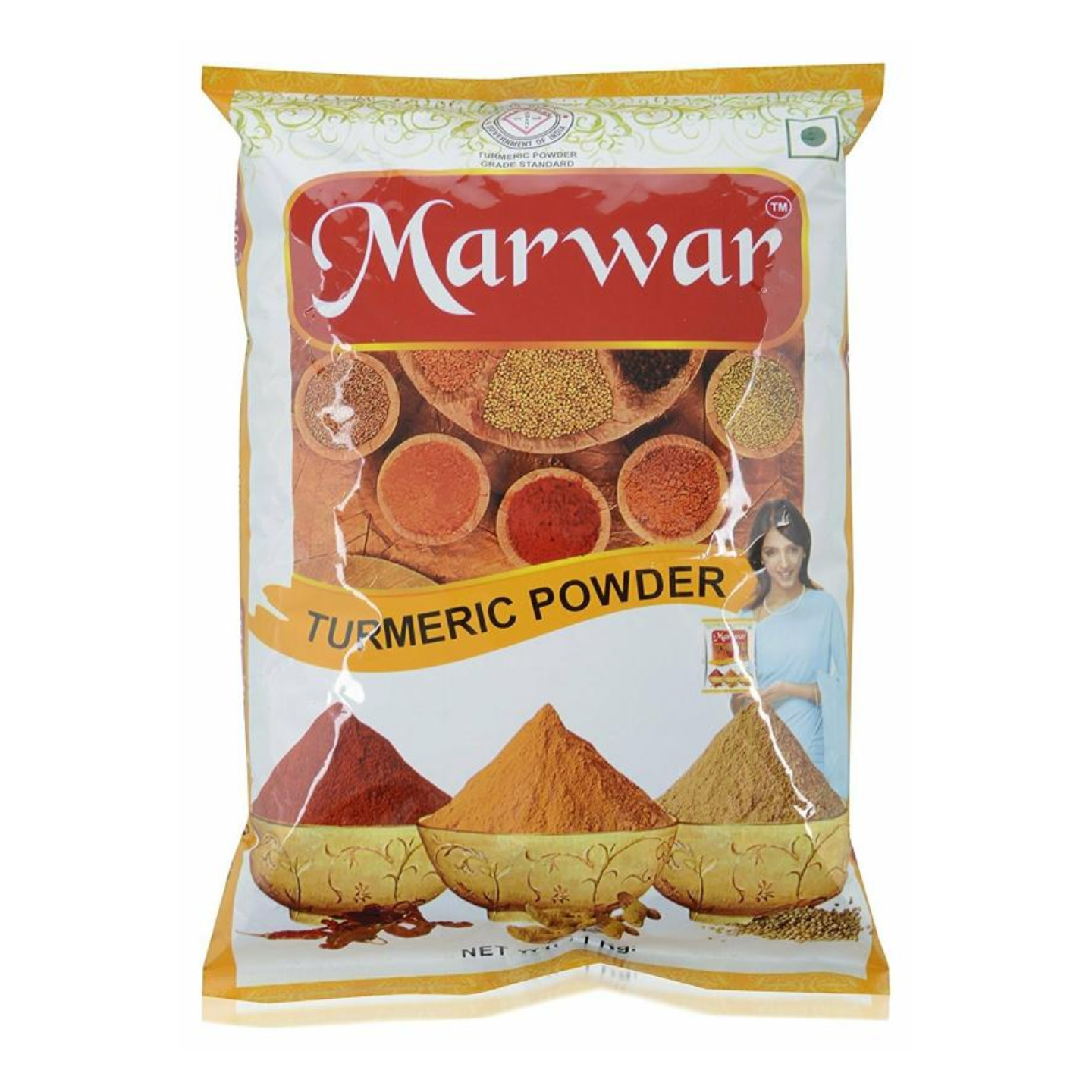 Marwar Turmeric Haldi Powder Agmark Grade - 1 Kilogram