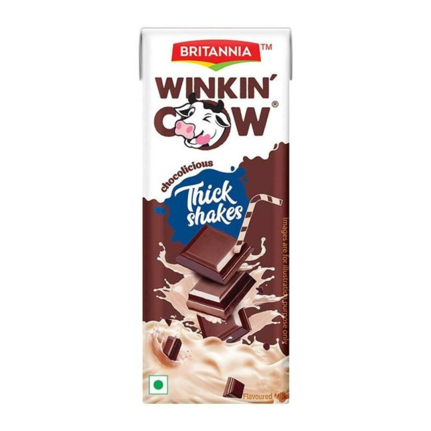 Britannia Winkin' Cow Chocolate Milkshake 200 ml (Tetra Pak)