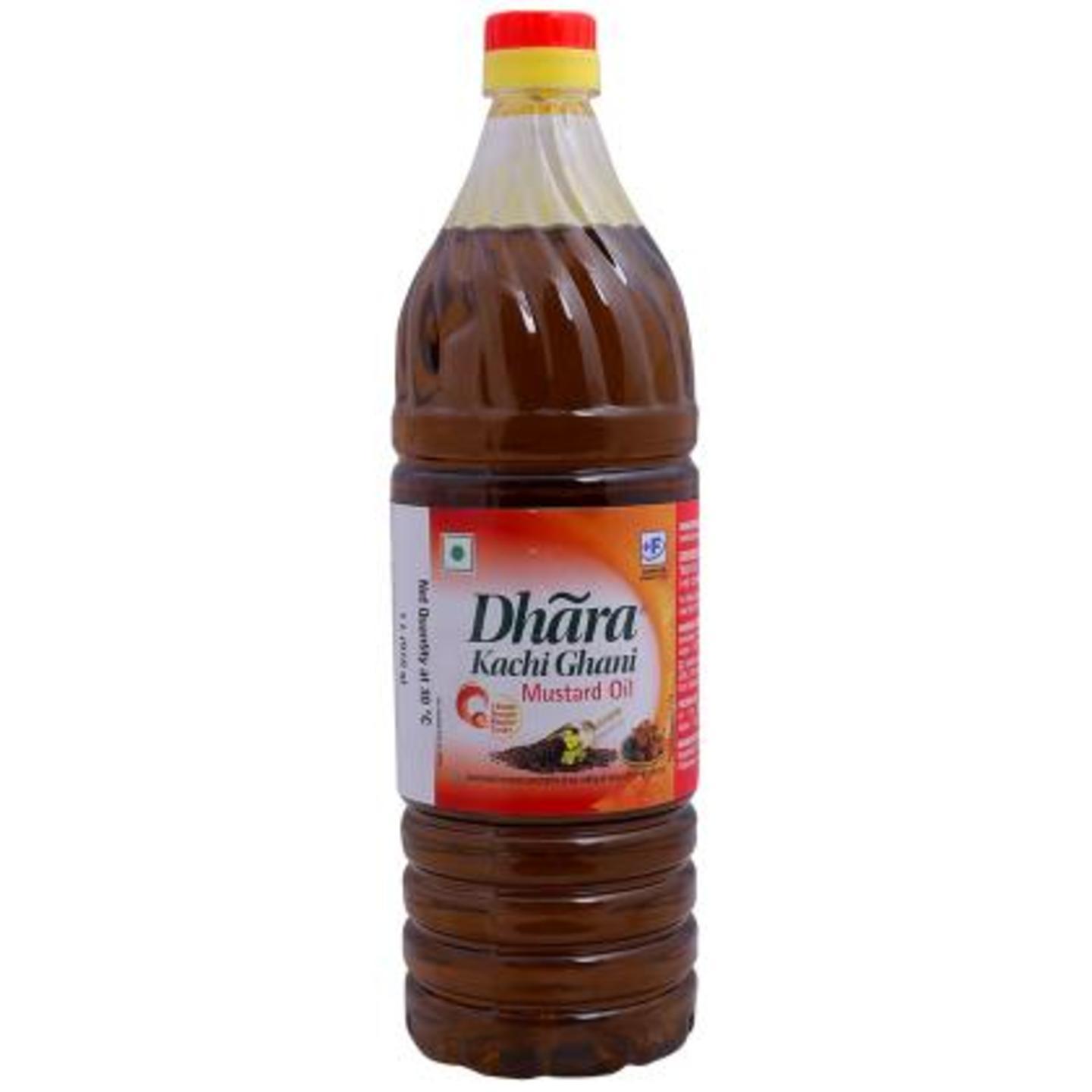 Dhara Kachi Ghani Mustard Oil 1 L PMBM 0.0657.8