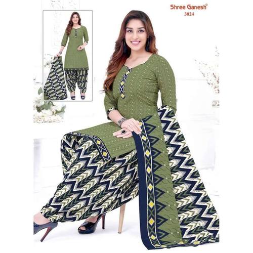 Shree Ganesh Cotton Printed Dress Material 3024