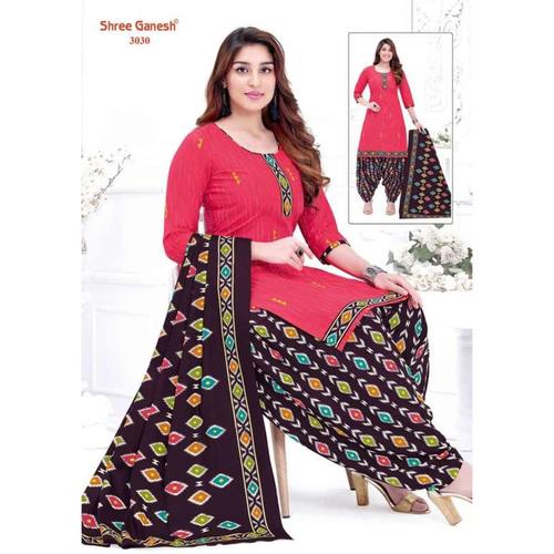 Shree Ganesh Cotton Printed Dress Material 3030
