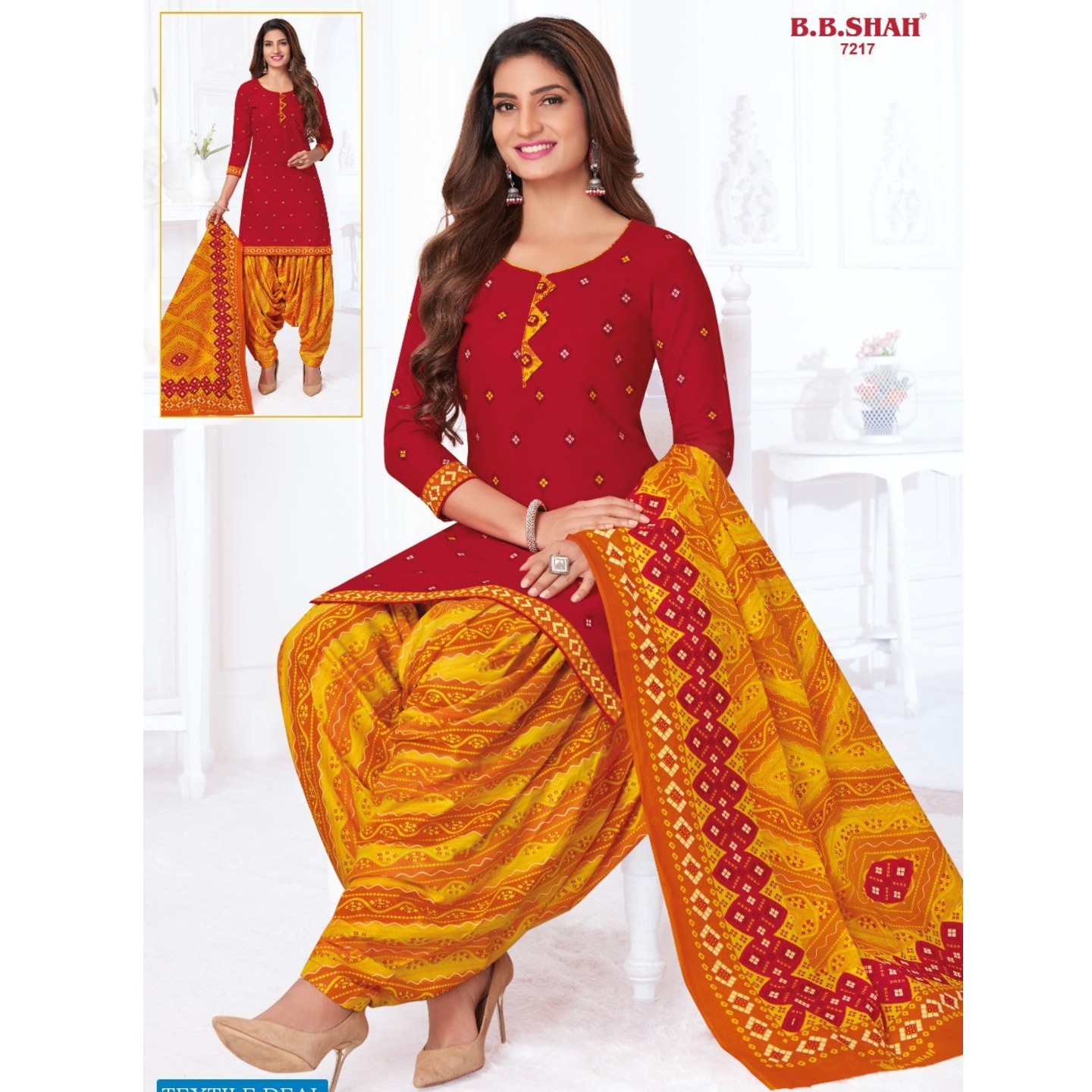 BB Shah Cotton Printed Dress Material 7217