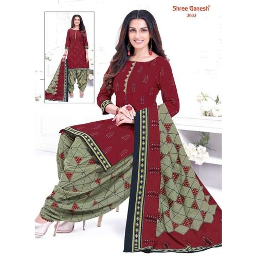 Shree Ganesh Cotton Printed Dress Material 3033