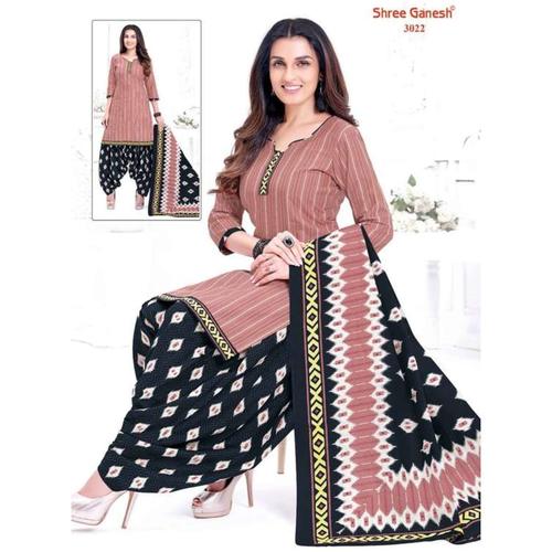 Shree Ganesh Cotton Printed Dress Material 3022