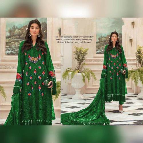 Pakistani Festive Hit Designer and Party Wear Salwar Suits Green