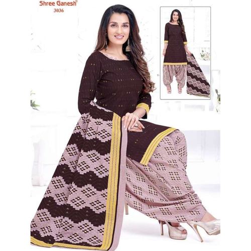 Shree Ganesh Cotton Printed Dress Material 3036