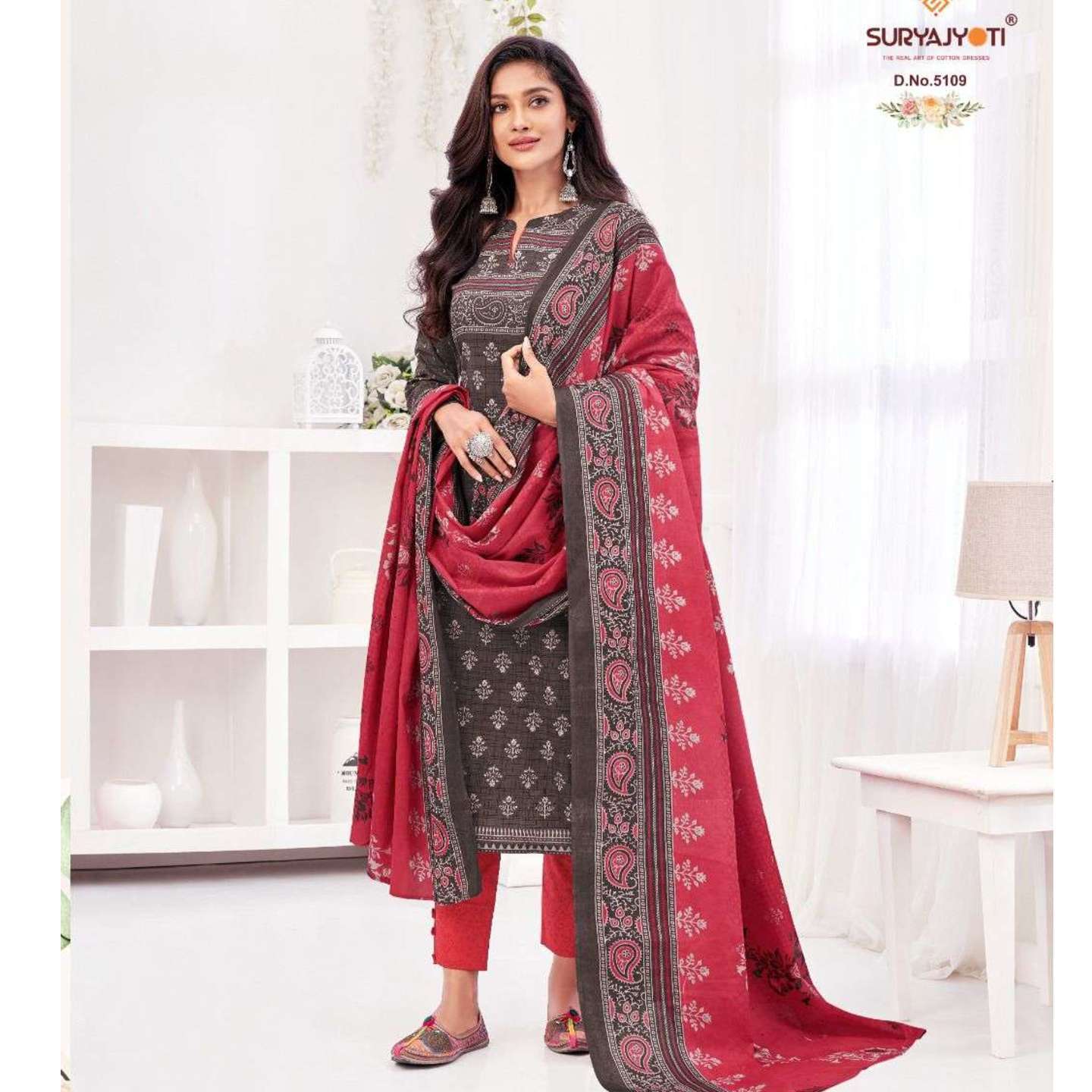 Suryajyoti Cotton Printed Dress Material 5109