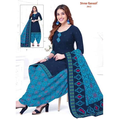 Shree Ganesh Cotton Printed Dress Material 3012