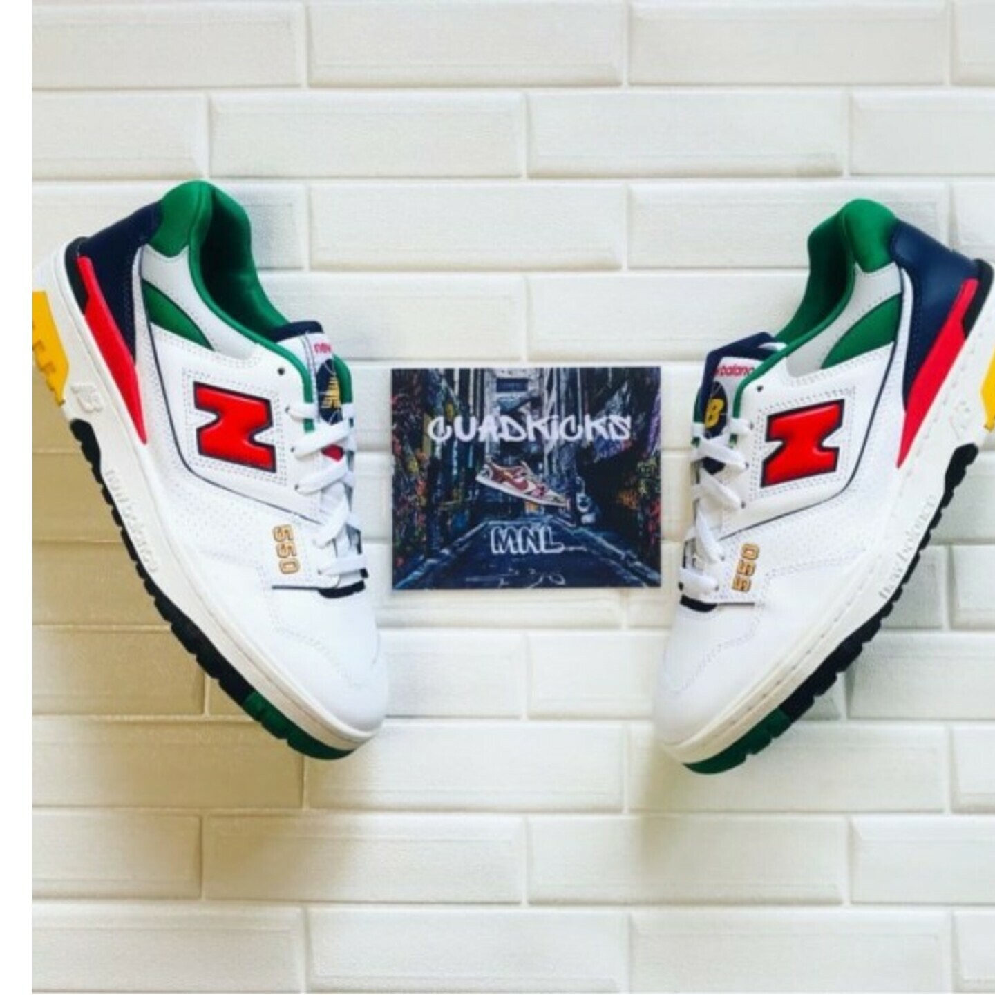 New_Balance 550 White MULTI COLORIZED COURT MENS SHOES