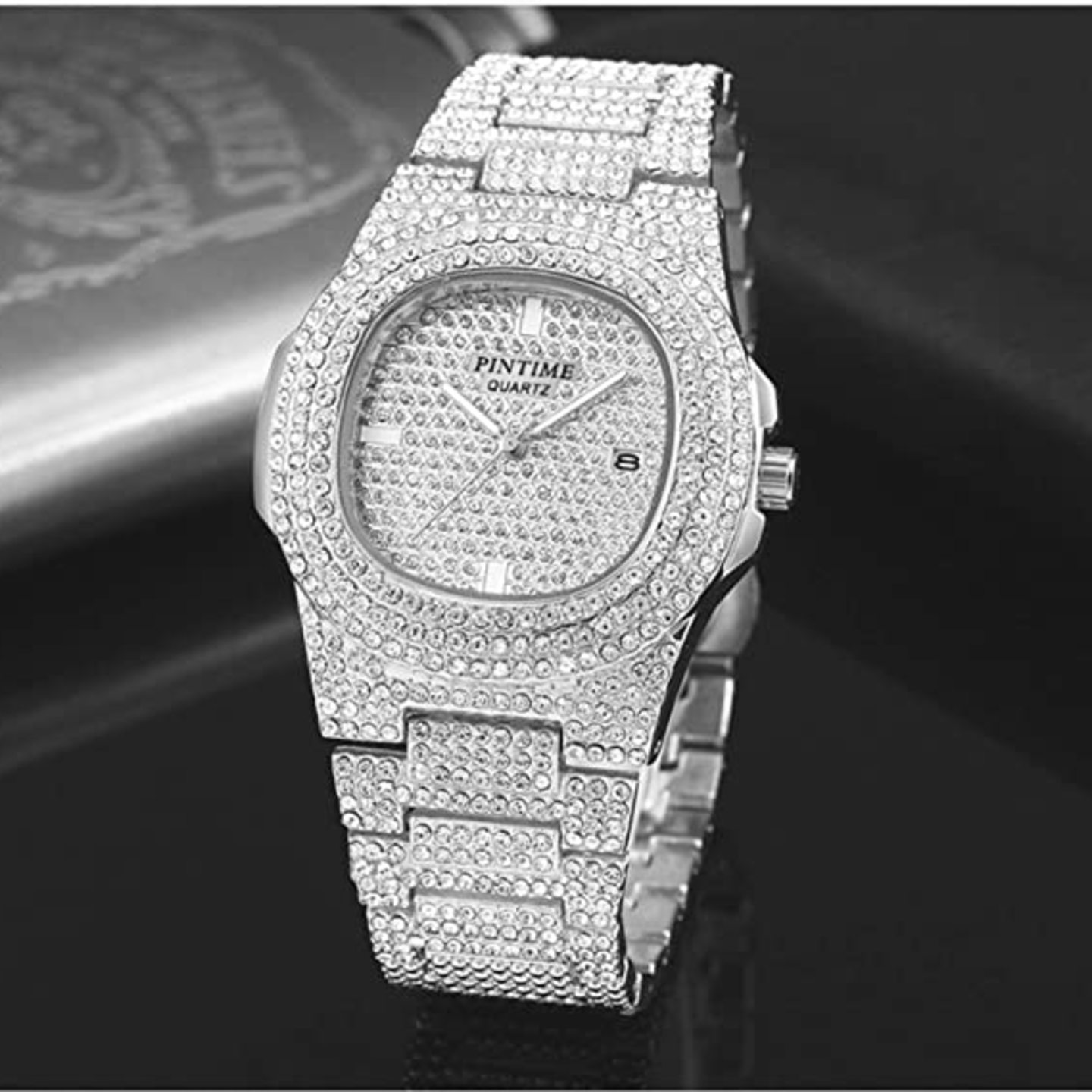 Luxury Analog Unisex-Adult Watch Silver Dial Colored Strap