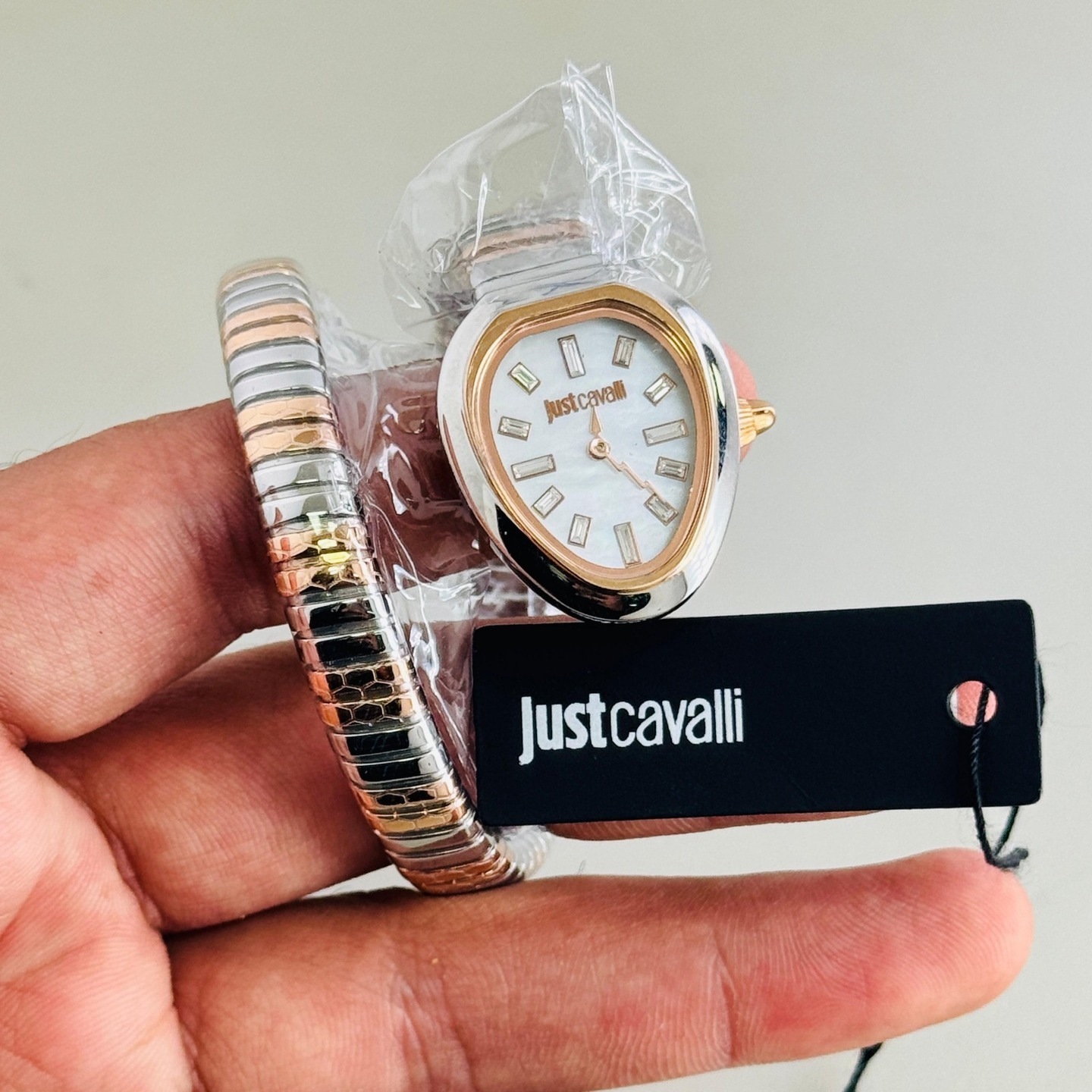 Womens Rose Gold Belt White Dial Cavalli Watches