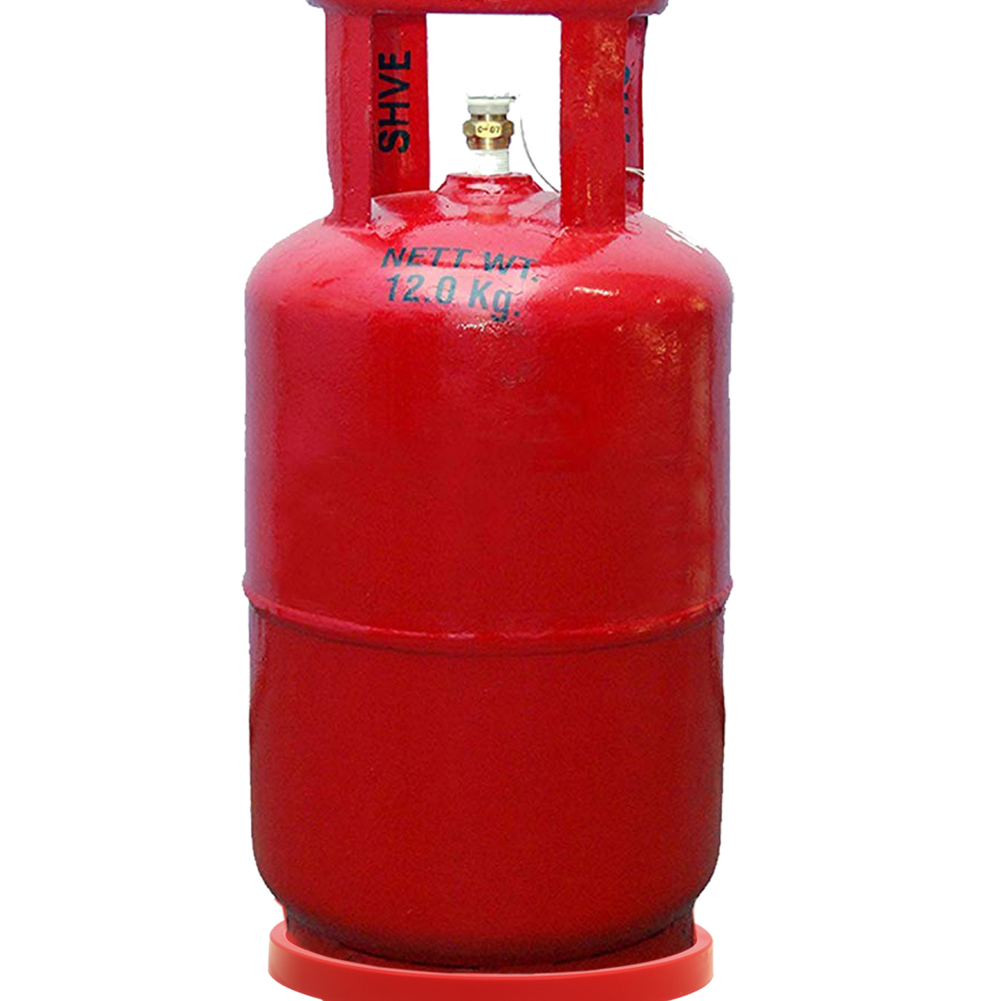 Plastic Cylinder Trolley With Wheels Gas Trolly  LPG Cylinder Stand Red