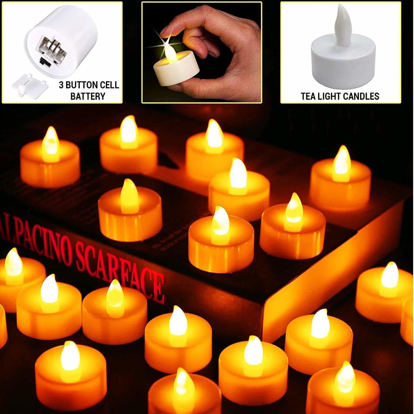 Festival Decorative - LED Tealight Candles (White, 24 Pcs)