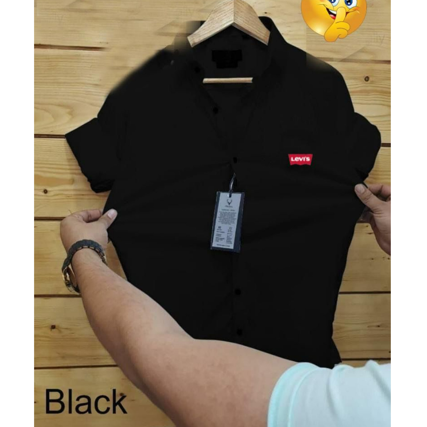Levi's Men's Black Lycra Shirt Online 