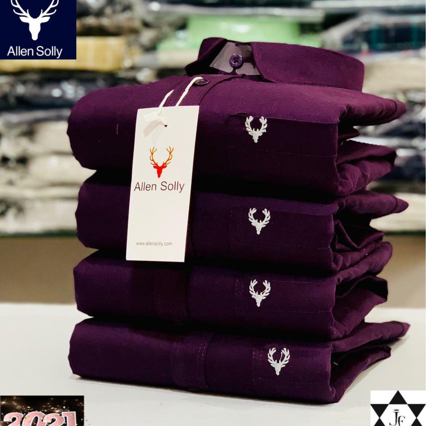 Mens Formal PurpleMagenta Allen Solly Shirts