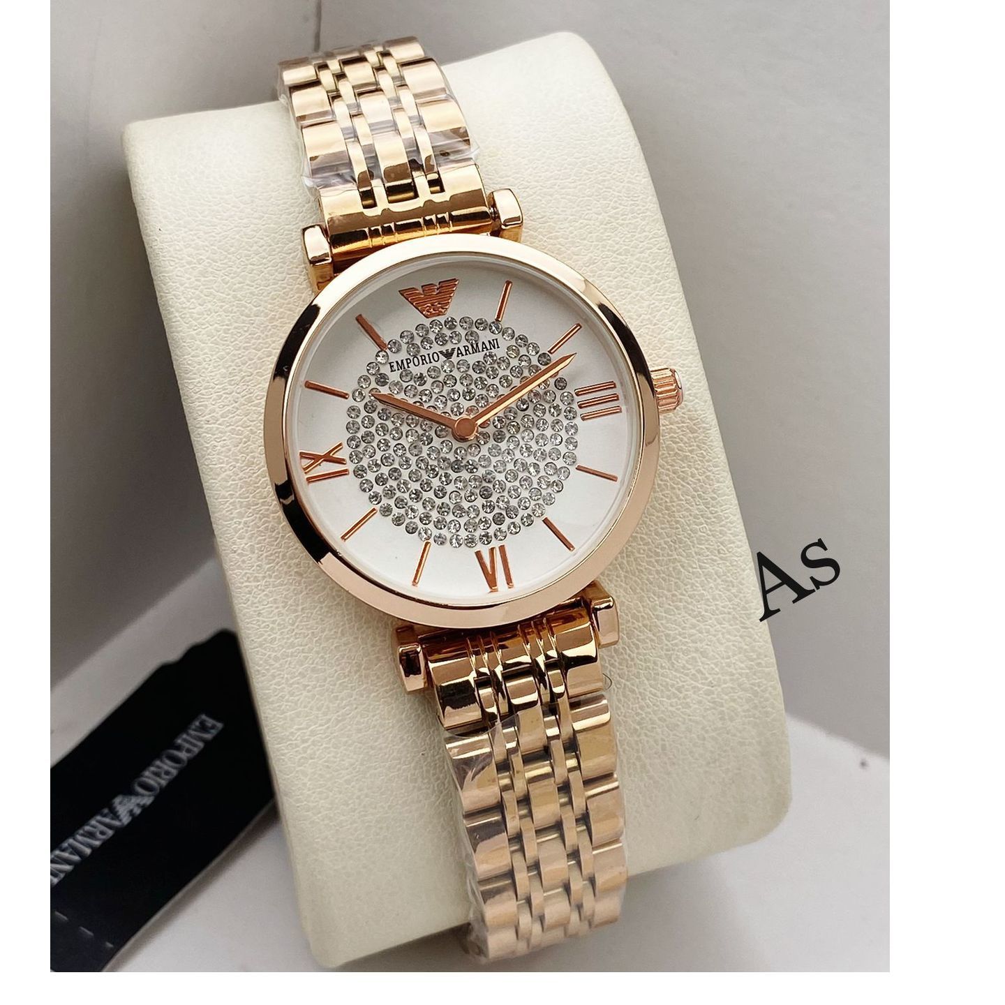 Ladies Rose Gold with White Dial Armani Watch Gift  Engagement, anniversary, valentines day, mothers day for sister, wife,friend,mother, baby shower