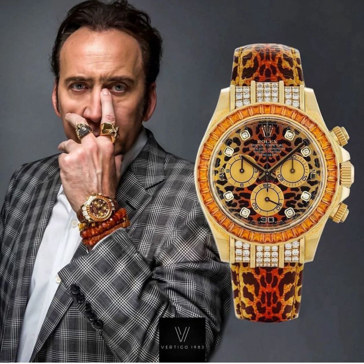 Men's Brownish Orange Strap Rolex Daytona 116598SACO 
