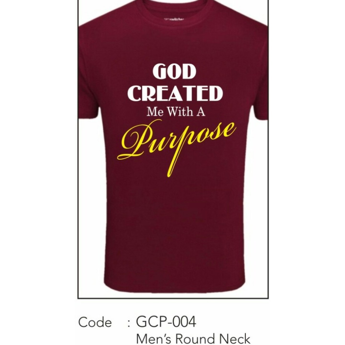 Fathers Day Gift for Dad, God created me for a purpose Mens Tshirt,Boyfriend Gift,Wedding, anniversary, Birthday,Valentines day  gift