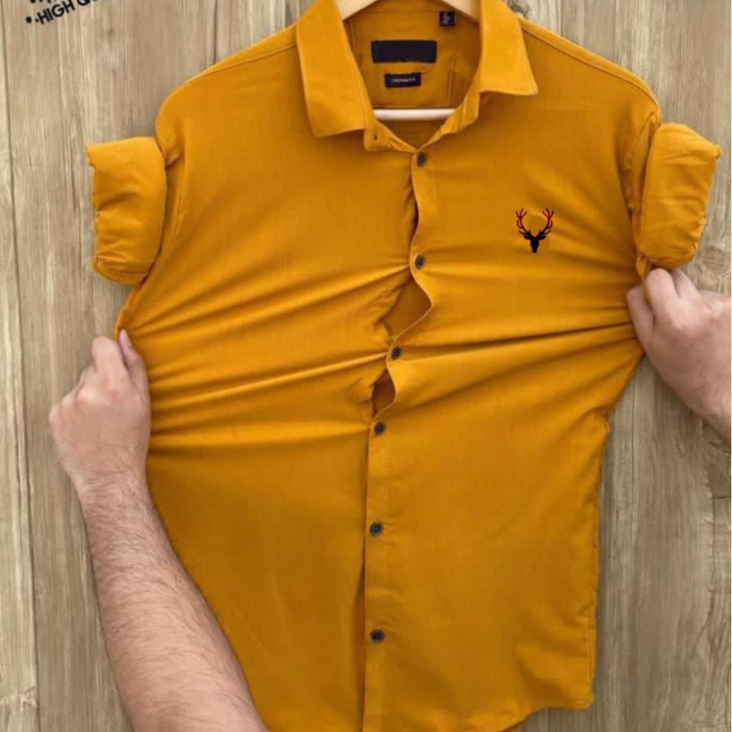 Mens MultiBranded Yellow Lycra Shirt Shop Online  Yahweh Nissi Best Buy