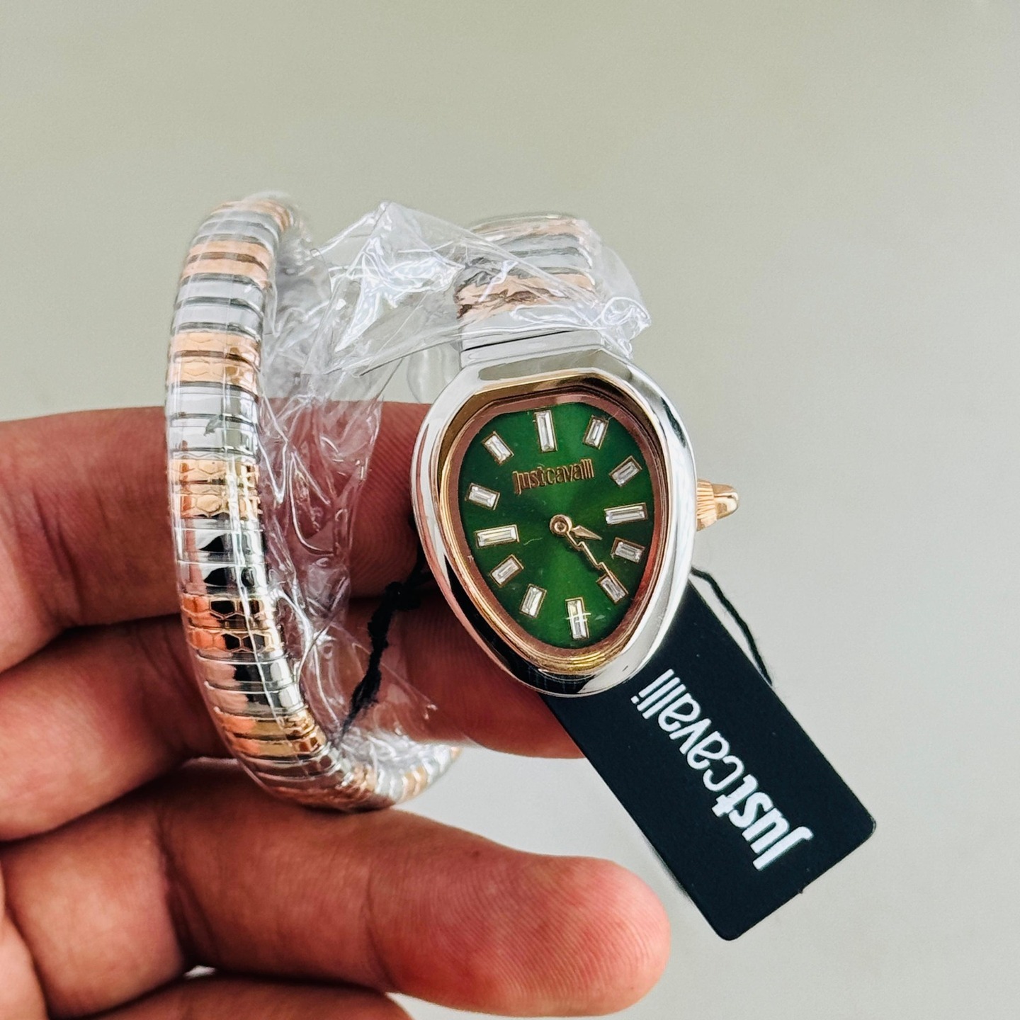 Women's Rose Gold Belt Green Dial Cavalli Watches