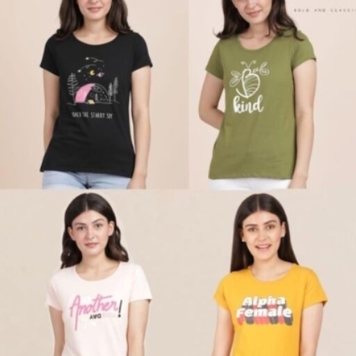 Pack of 4 Womans Comfy Tshirt