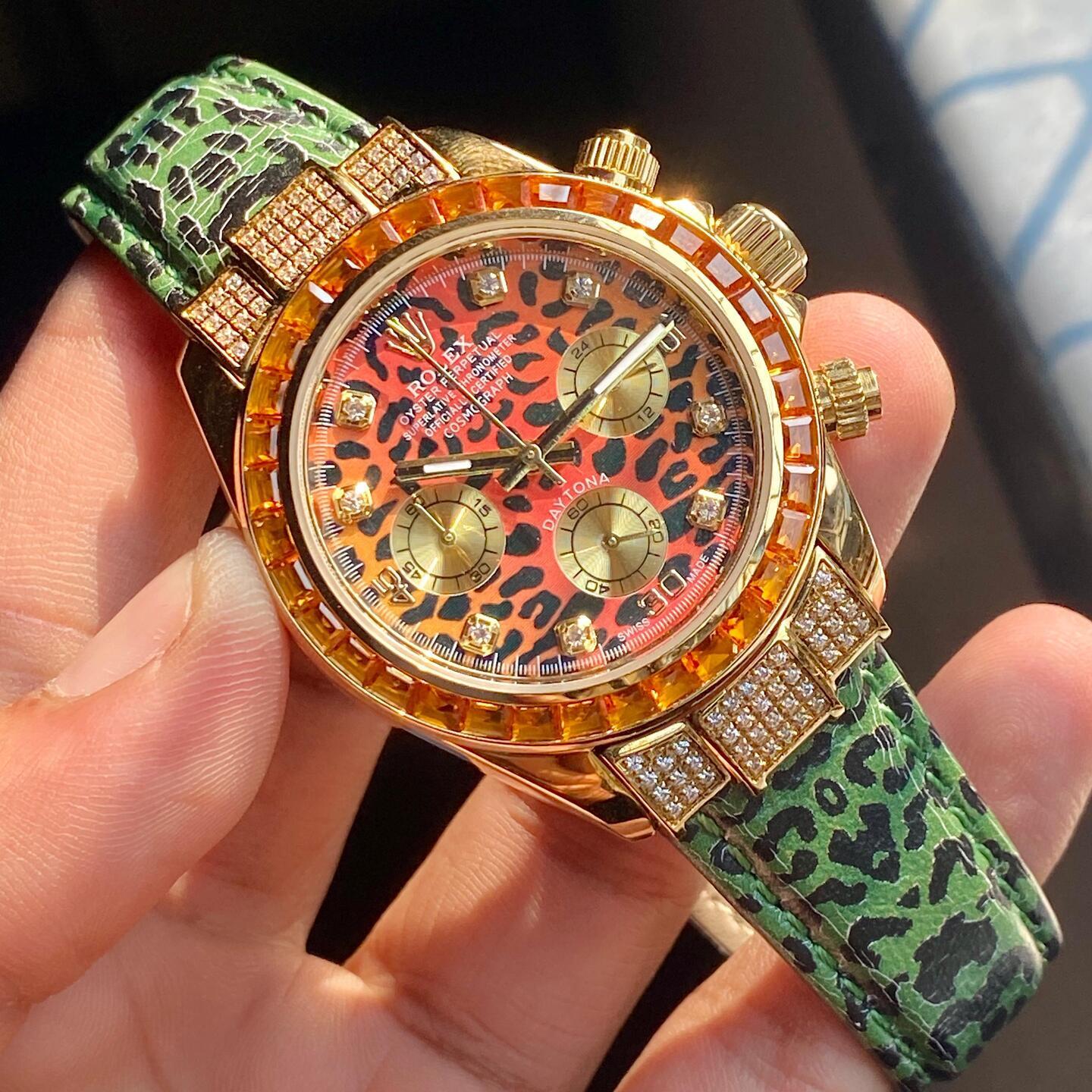 Mens Green Strap Rolex Daytona 116598SACO