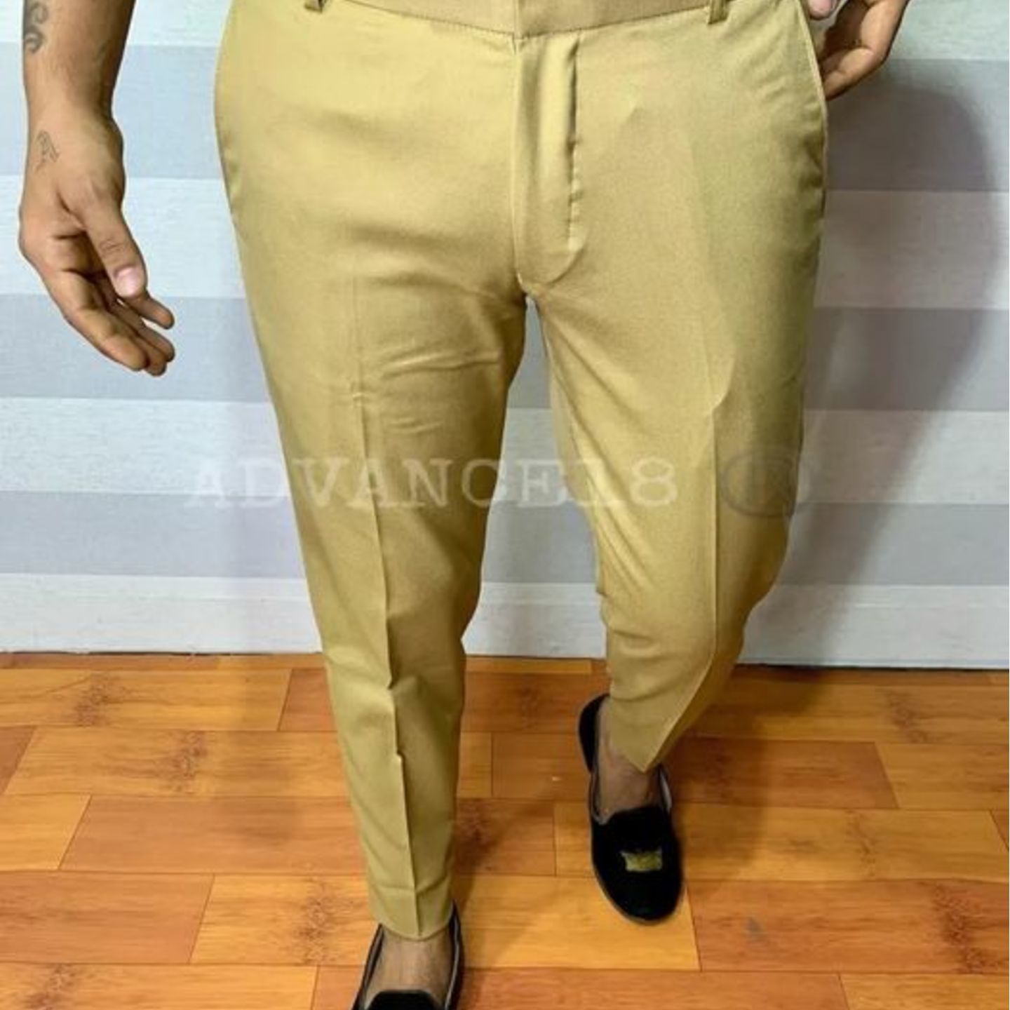 Lycra Ankle  Cropped Fit Party Wear, Casual Wear, Party Wear Plain Trousers for Men- FREE SHIPPING