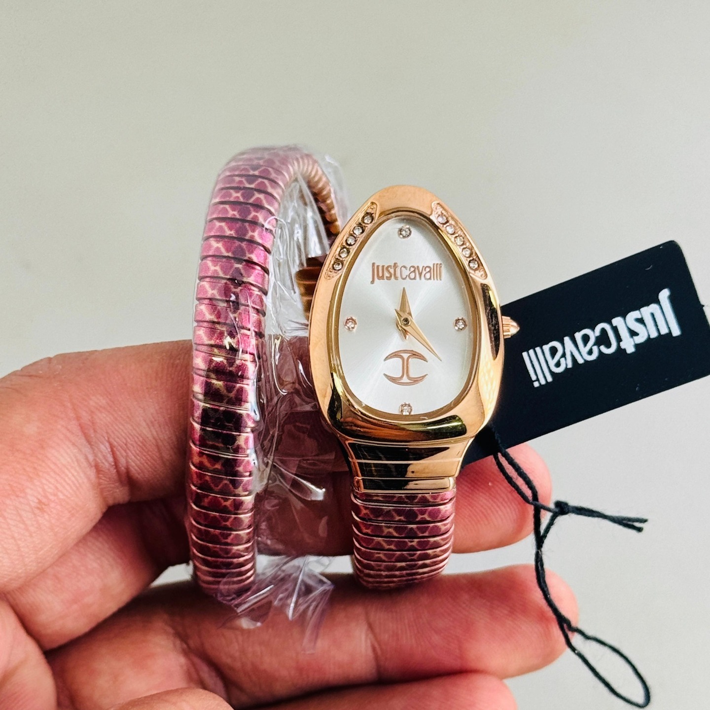 Womens Red Belt White Dial Cavalli Watches