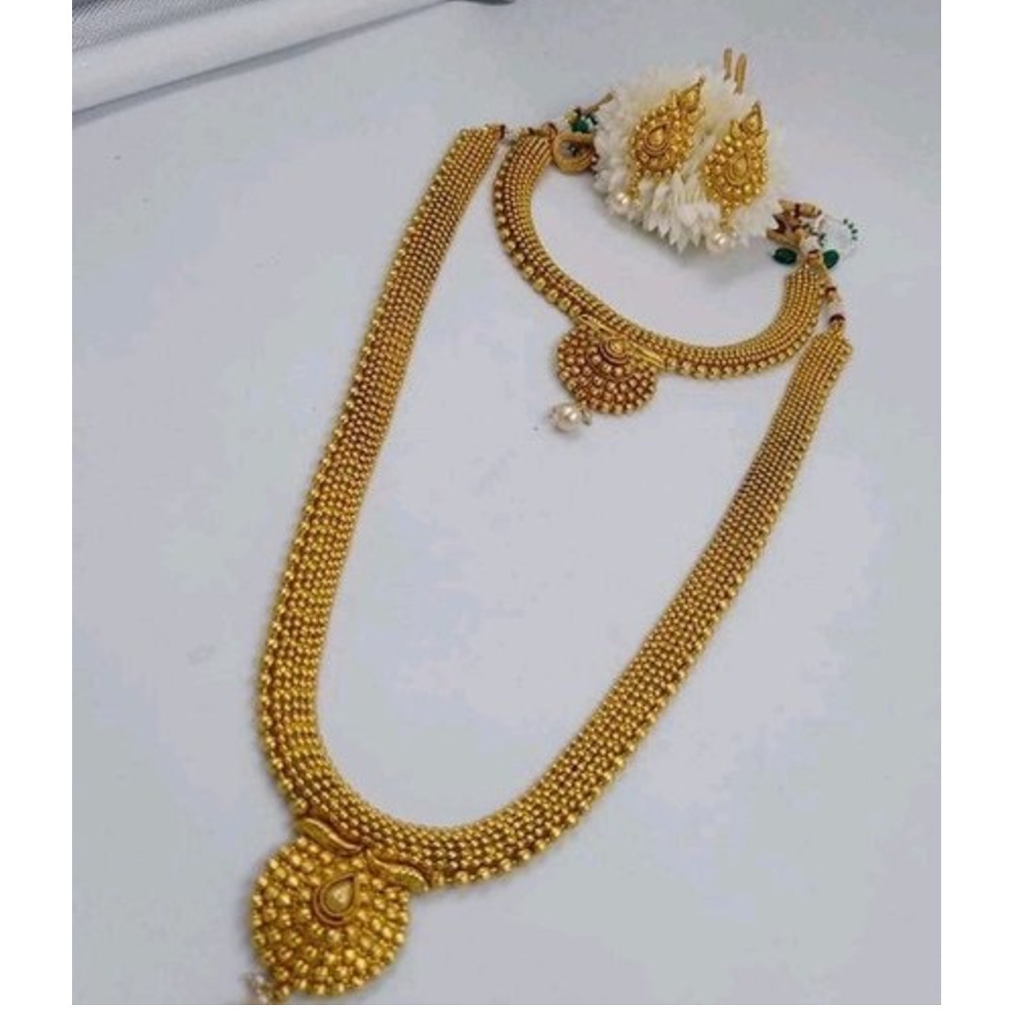 Gold Plated Long Necklace of 28 cms