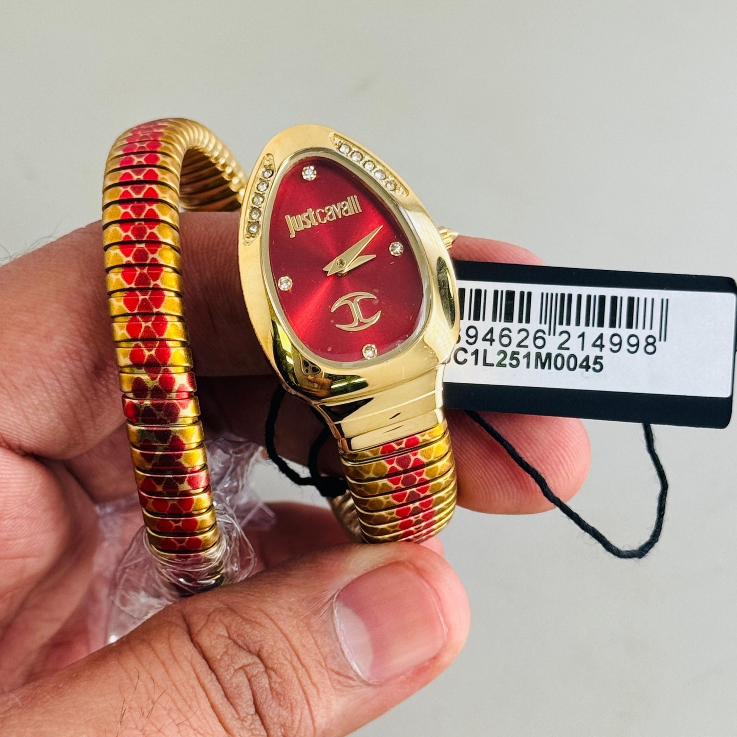 Womens Red Belt Red Dial Cavalli Watches