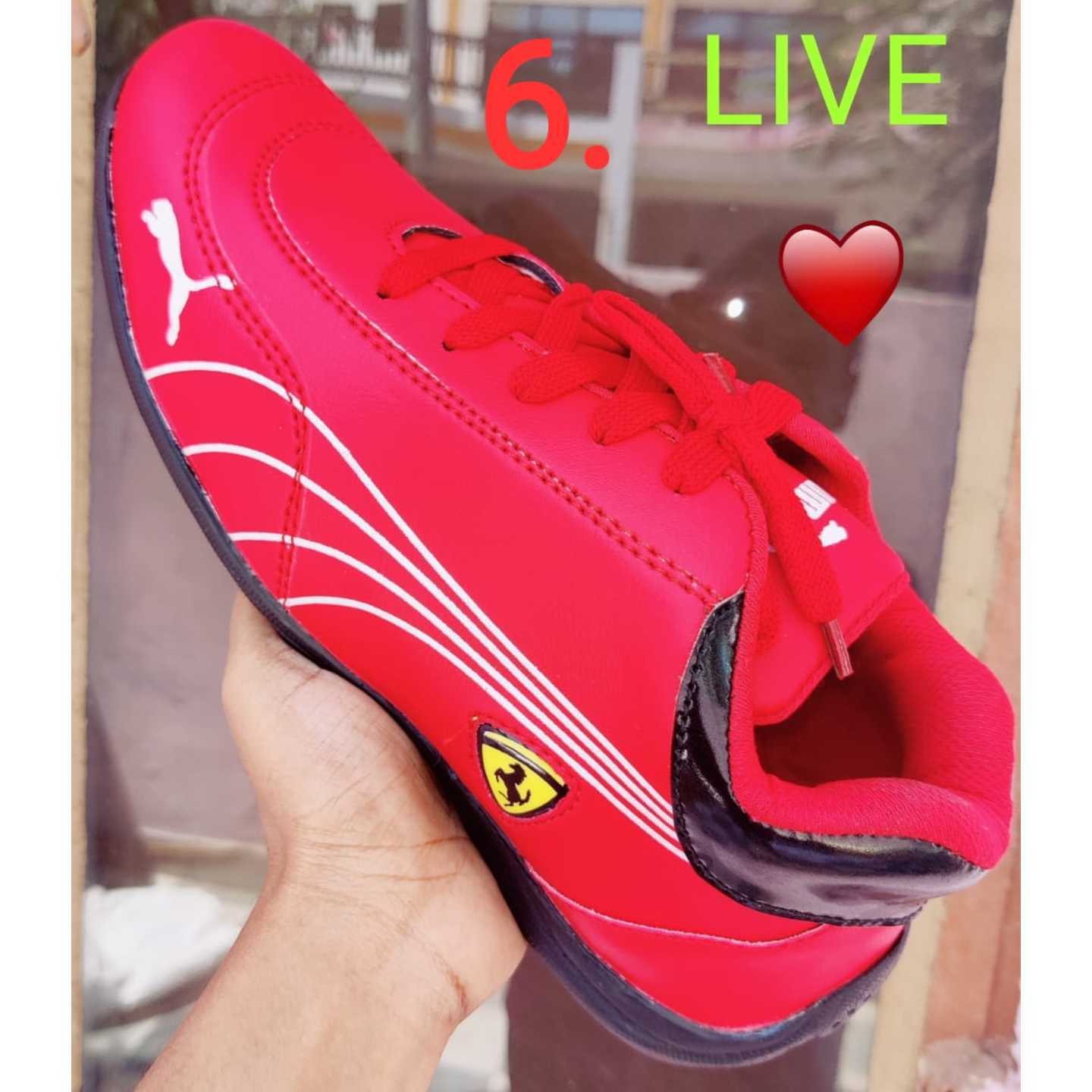 Mens Puma Red Sports Shoes
