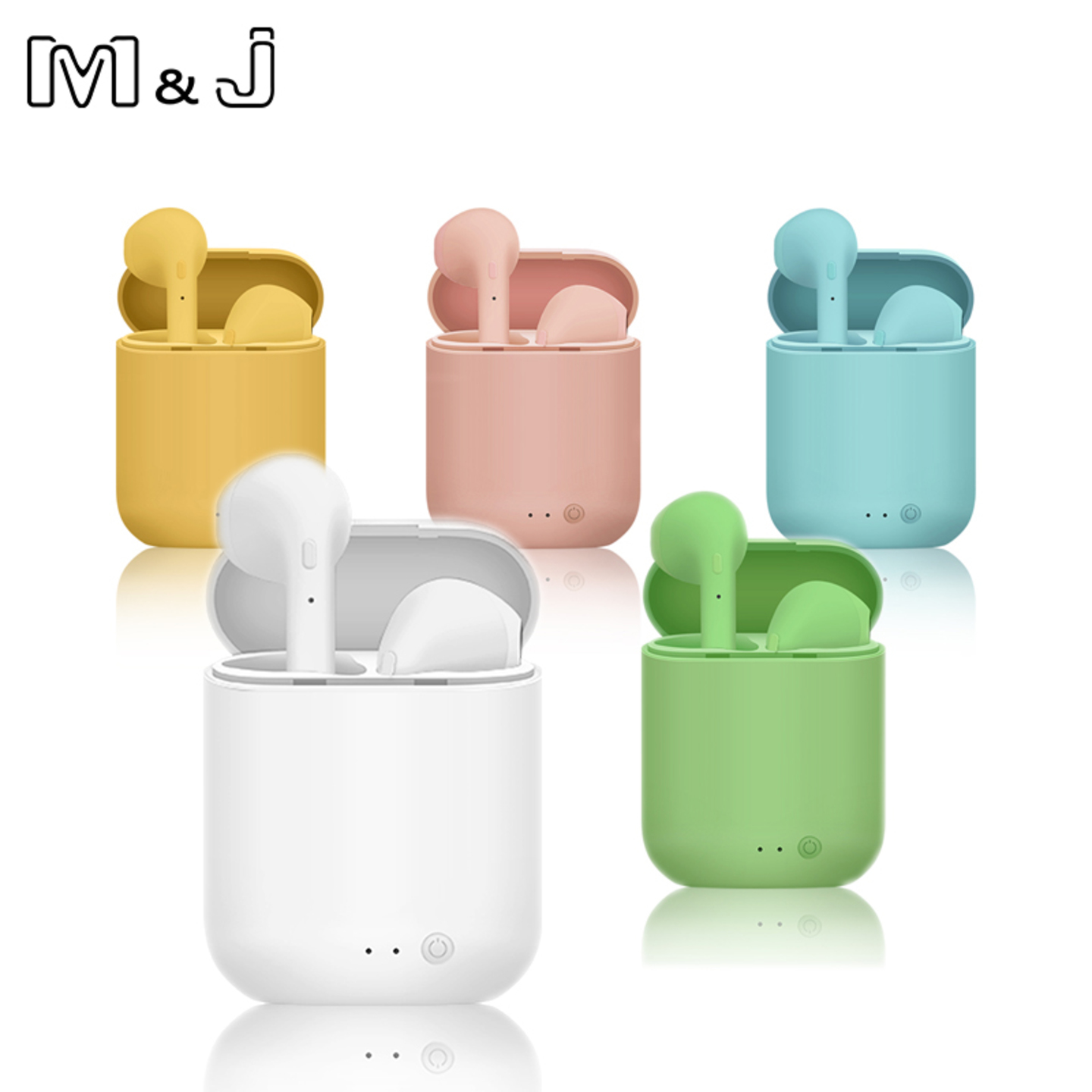 TWS Mini 2 Wireless Headphones Bluetooth 5.0 Earphone Matte Macaron Earbuds Handsfree With Mic Charging Box Headset PK I9S