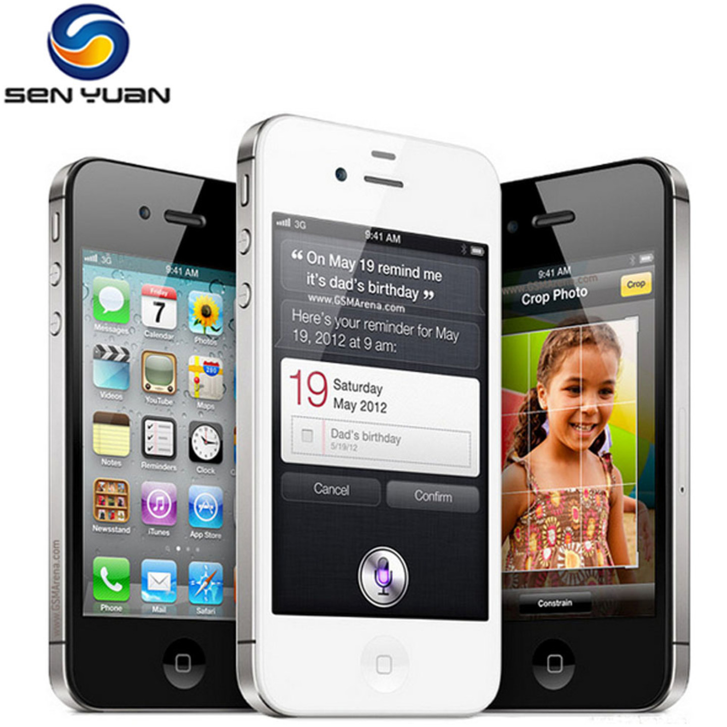 Apple Iphone 4s Unlock Cell phone Dual core 3.5inch screen 16GB32GB ROM 512MB RAM