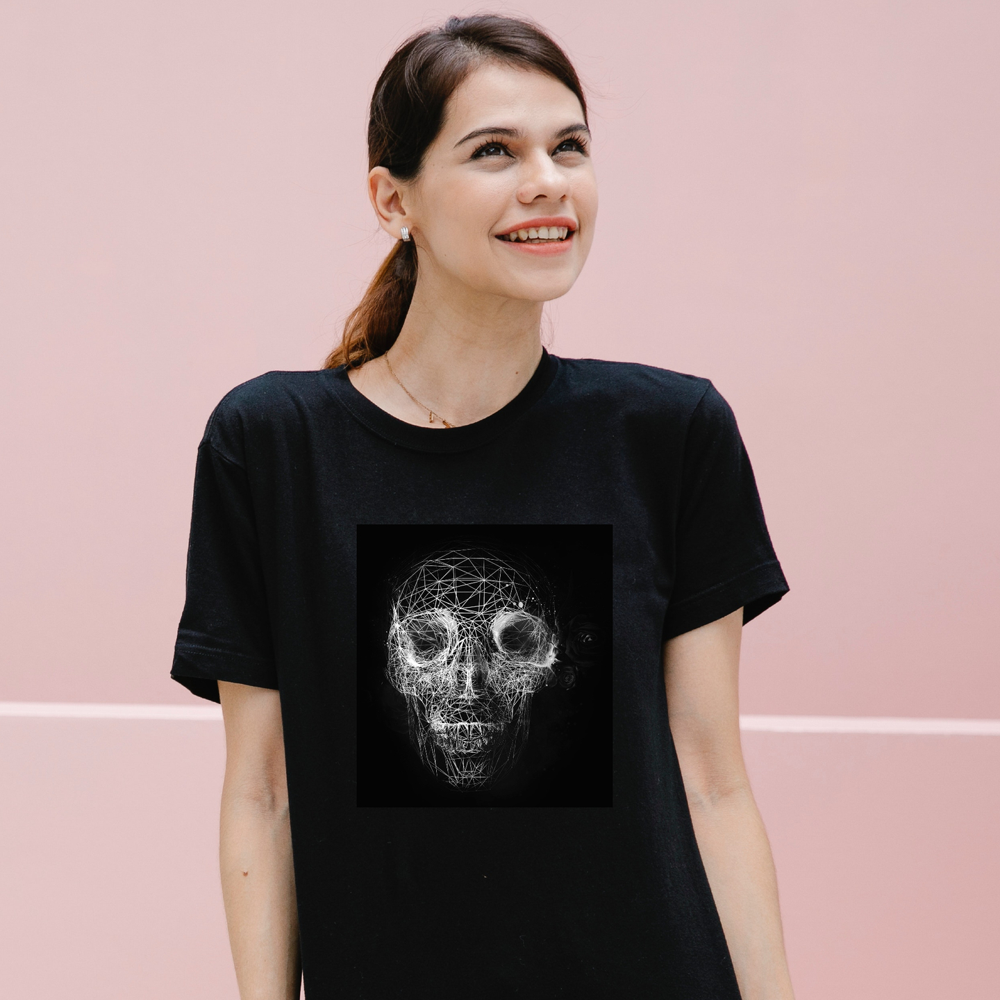 Rose Skull Black Edition T-Shirt