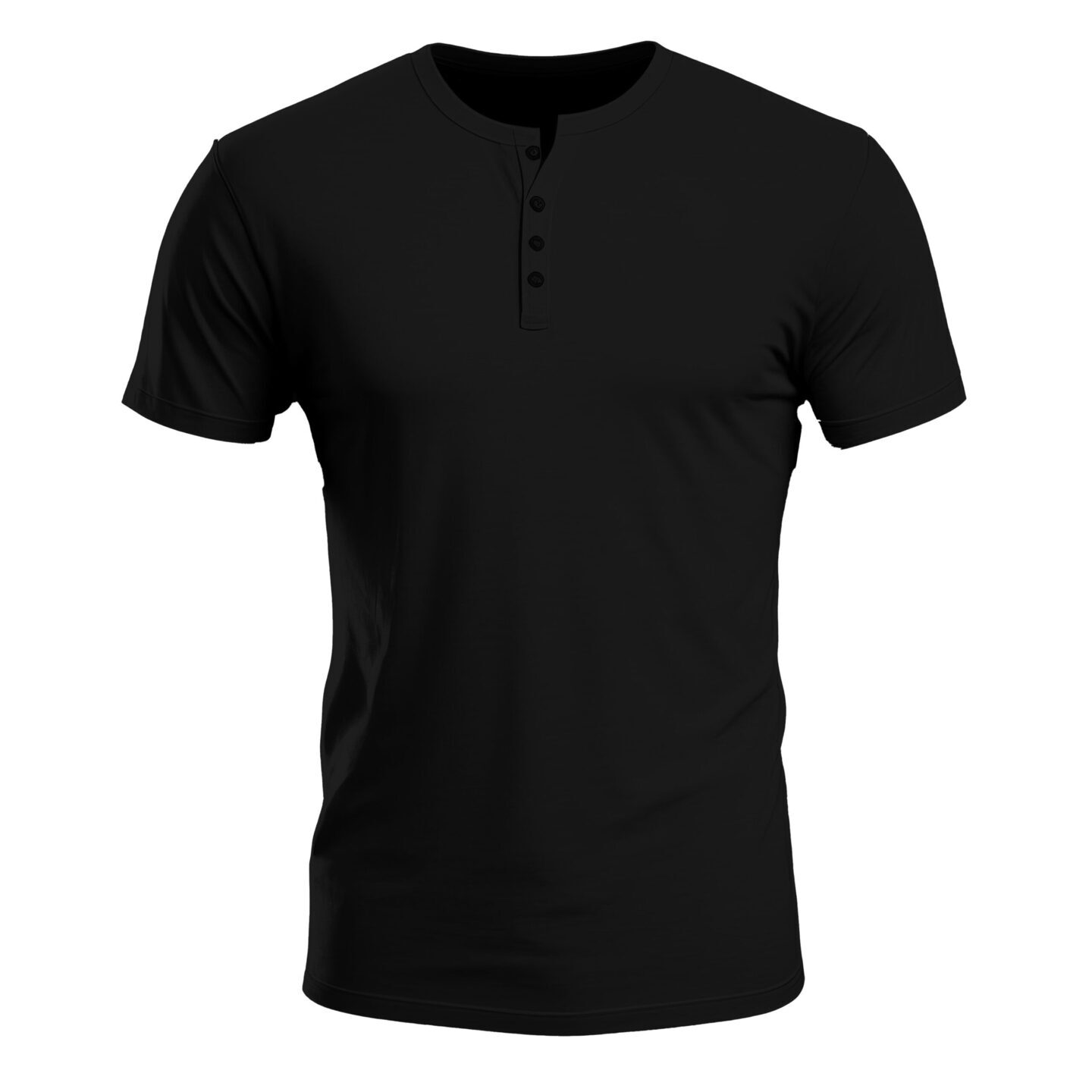 Henley Black T-Shirt