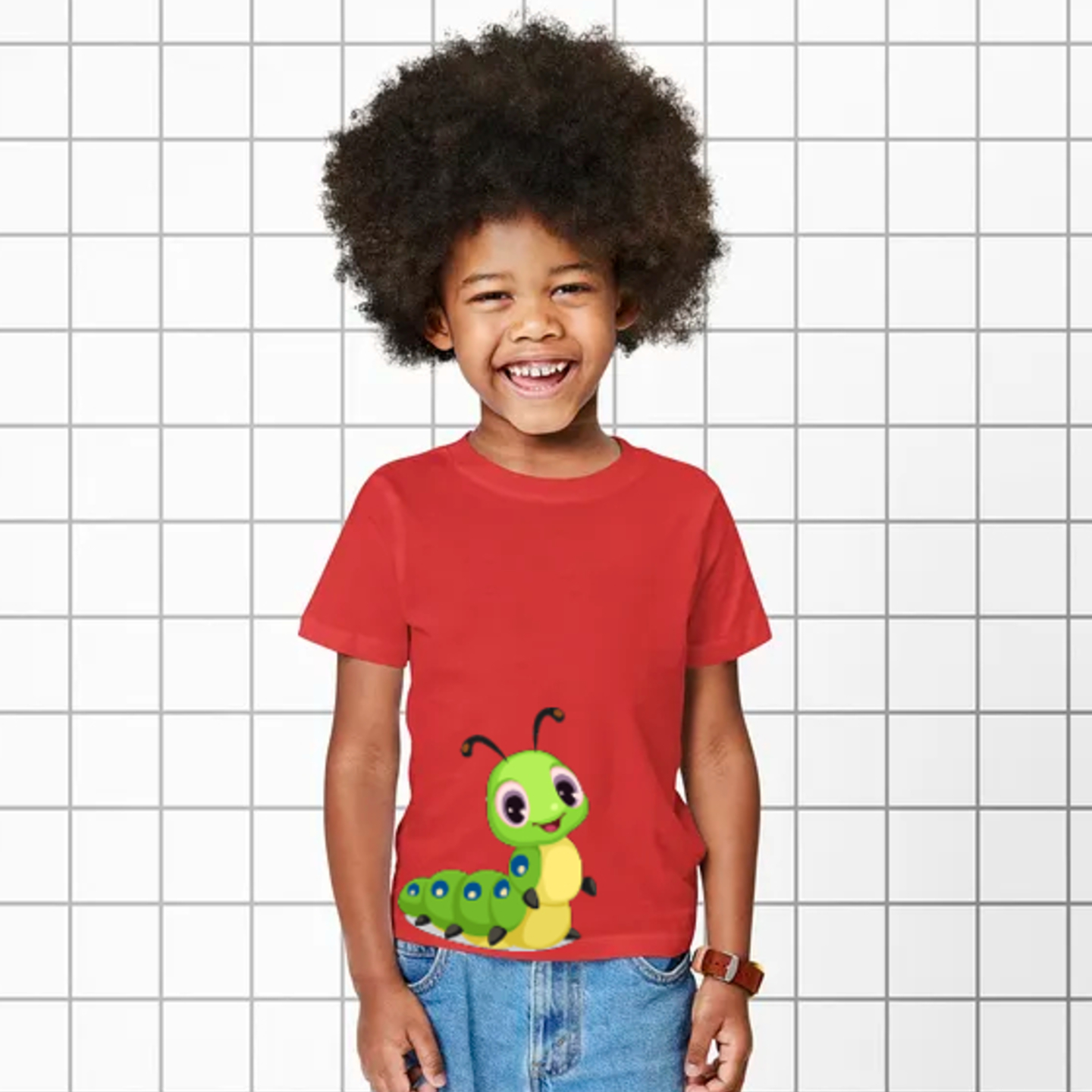Caterpillar Printed T-Shirt For Girls