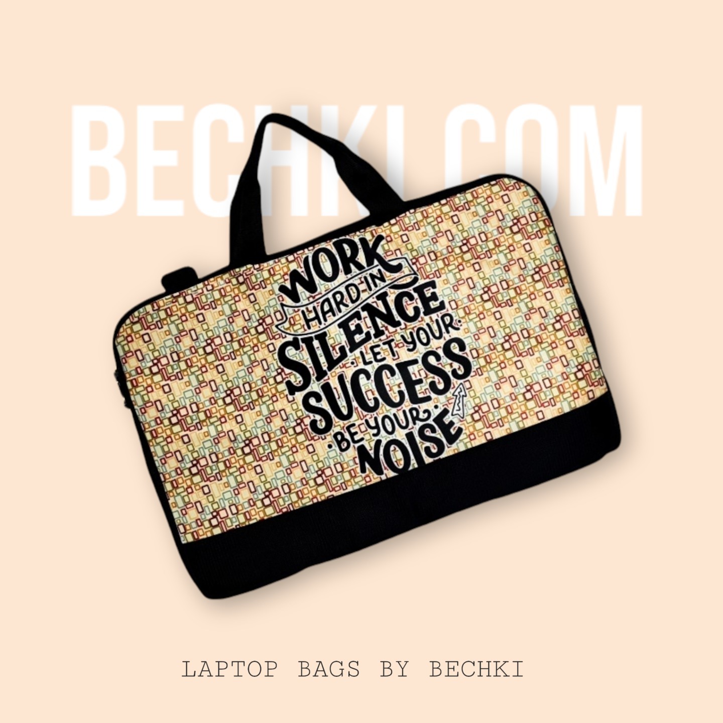Quote Printed Laptop Sleeve Bag 