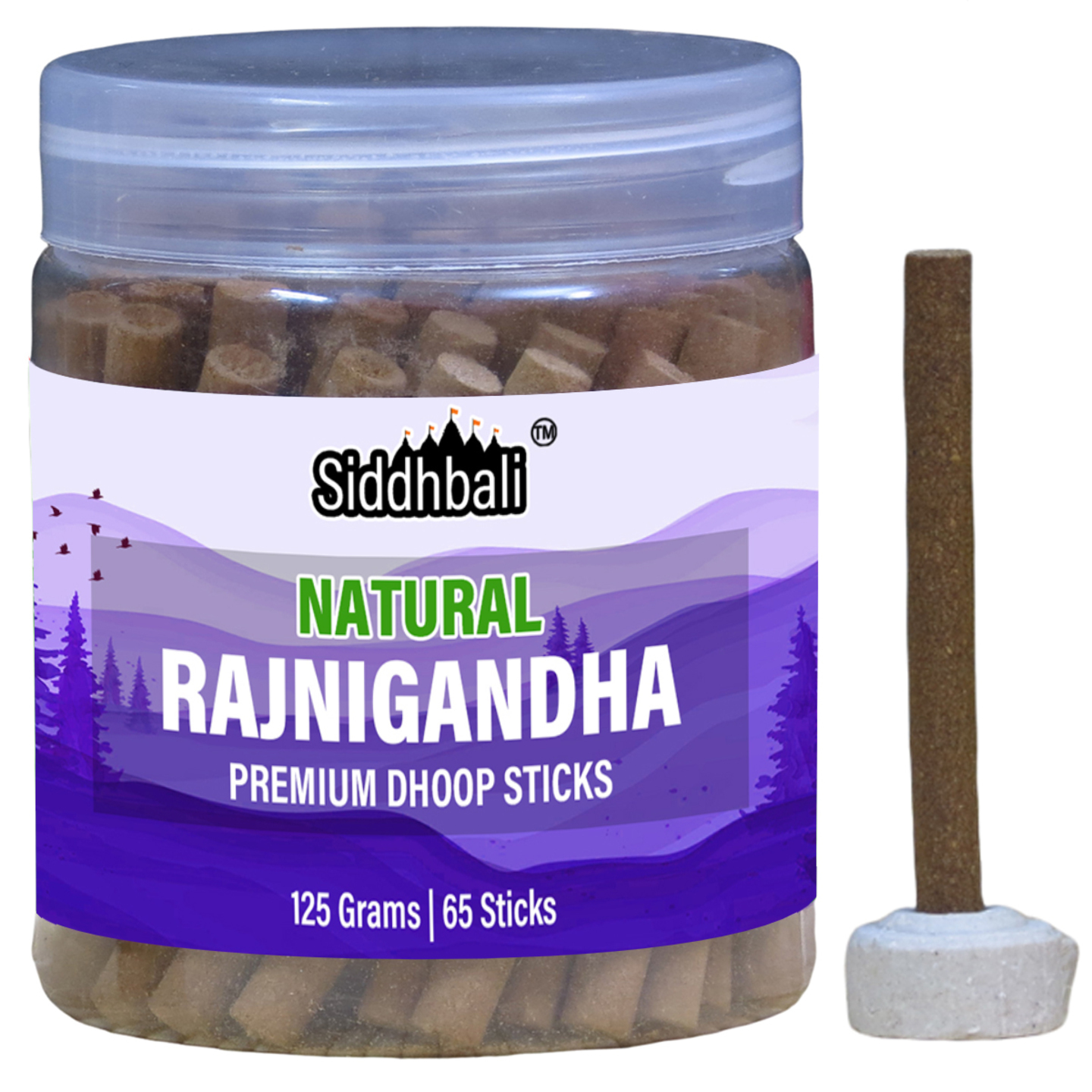 Rajanigandha Bambooless Dhoop Sticks Box - 65 Incense Sticks