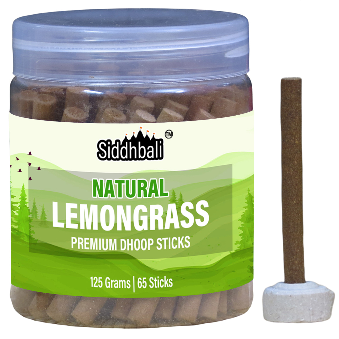 Lemongrass Bambooless Dhoop Sticks Box - 65 Incense Sticks