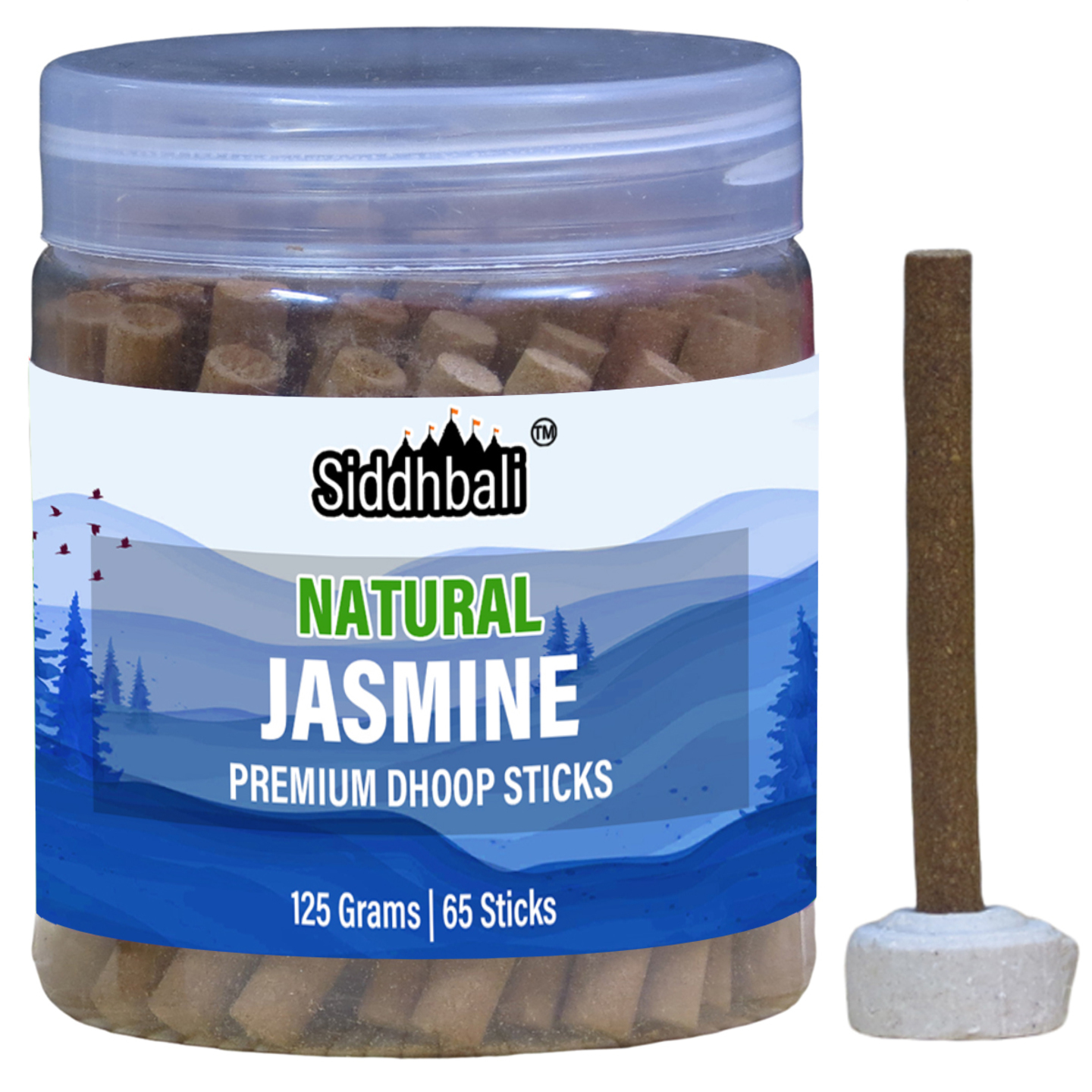 Jasmine Bambooless Dhoop Sticks Box - 65 Incense Sticks