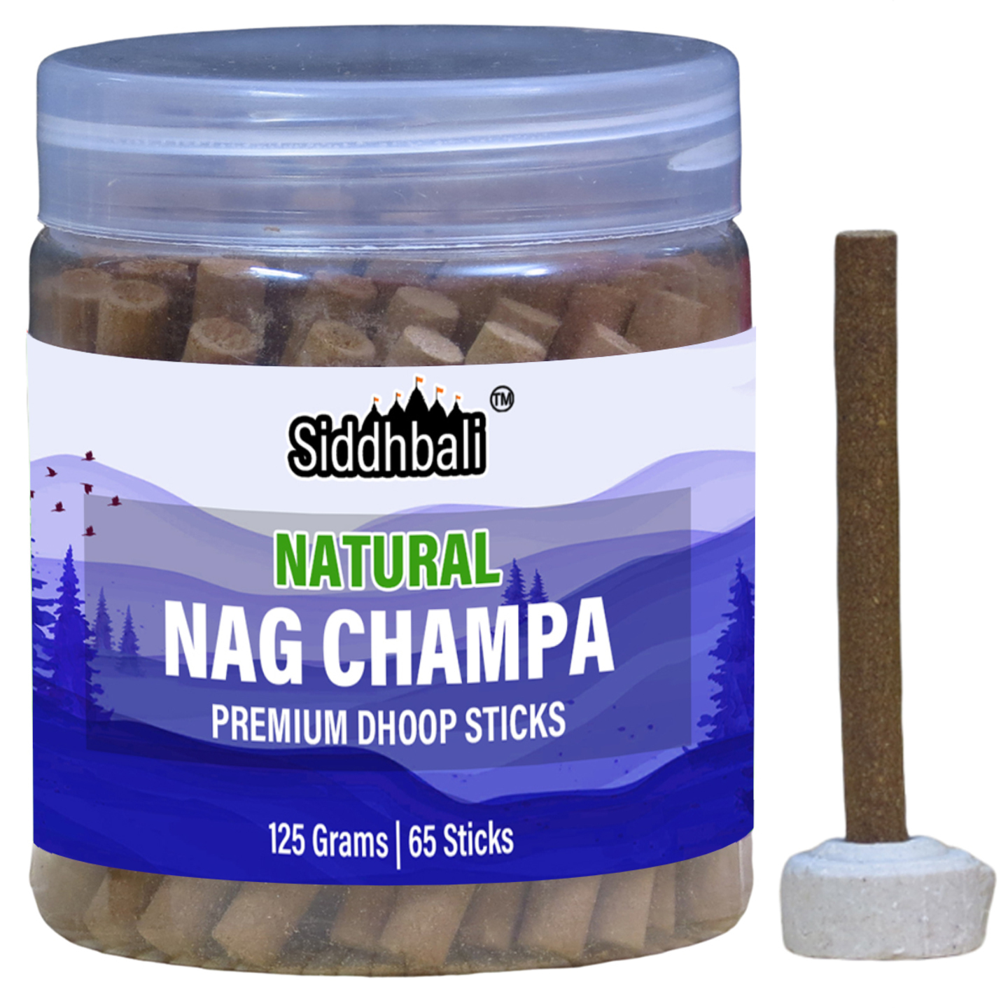 Nag Champa Bambooless Dhoop Sticks Box - 65 Incense Sticks