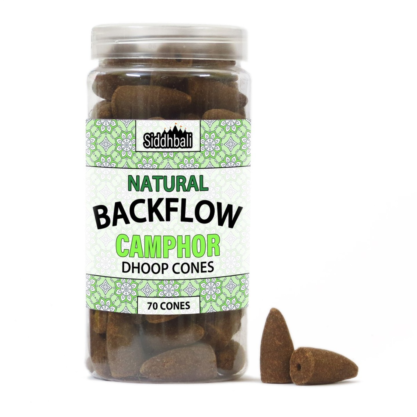 Camphor Backflow Cones - 70 Cones